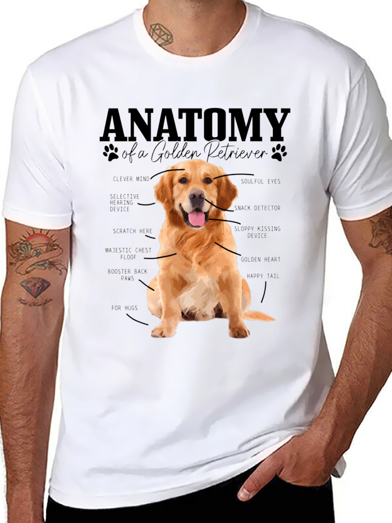 Anatomy of a Golden Retriever T-Shirt
