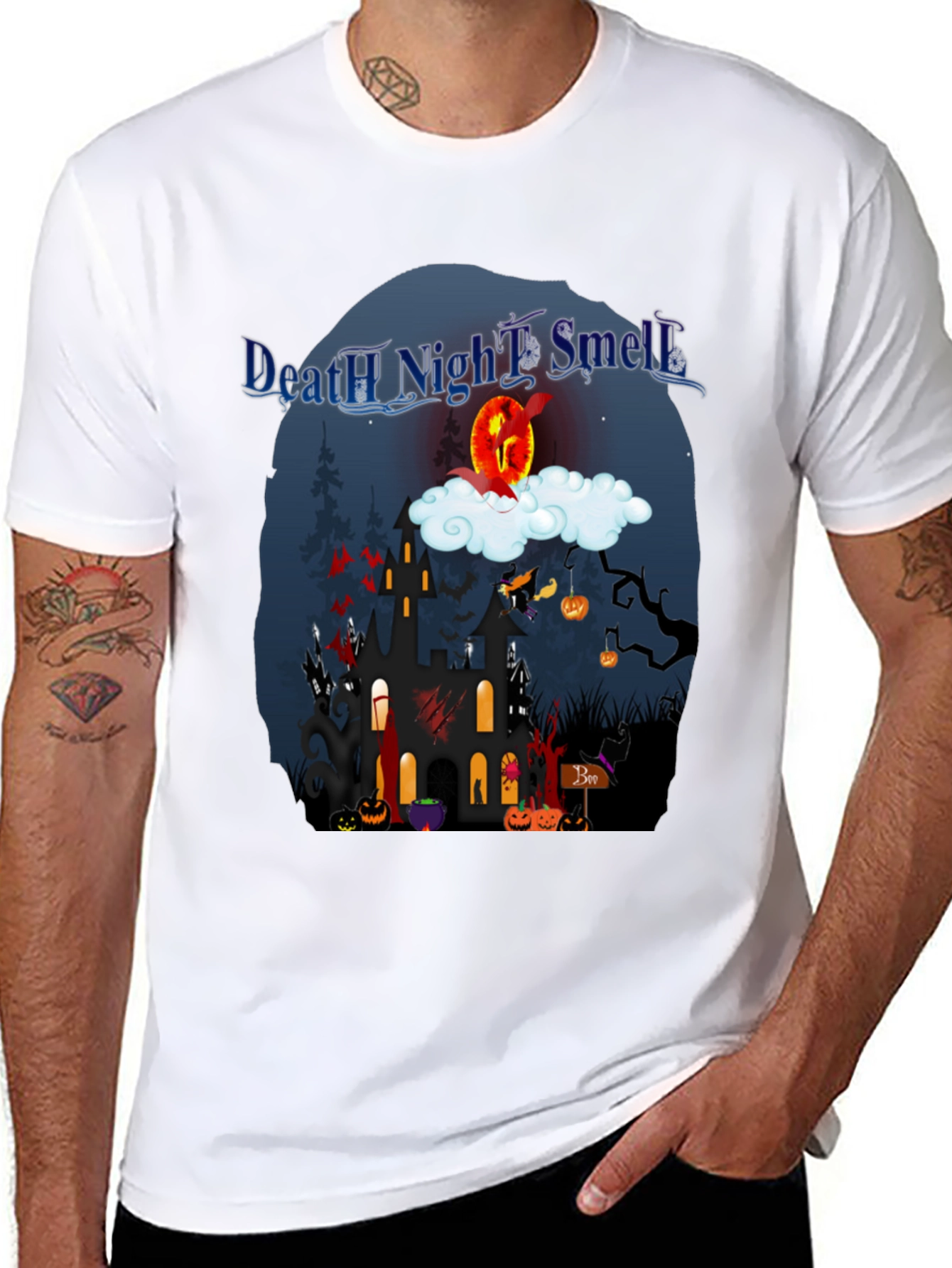 Death Night Smell T-Shirt Halloween Graphic Tee