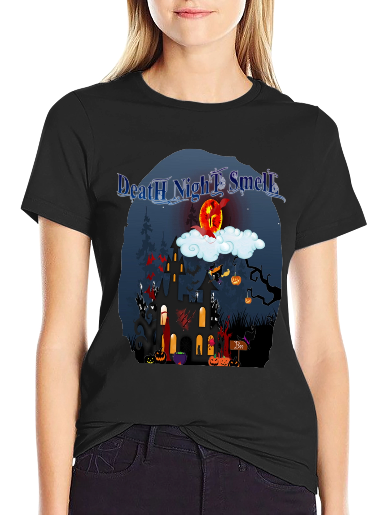 Death Night Smell T-Shirt Halloween Graphic Tee