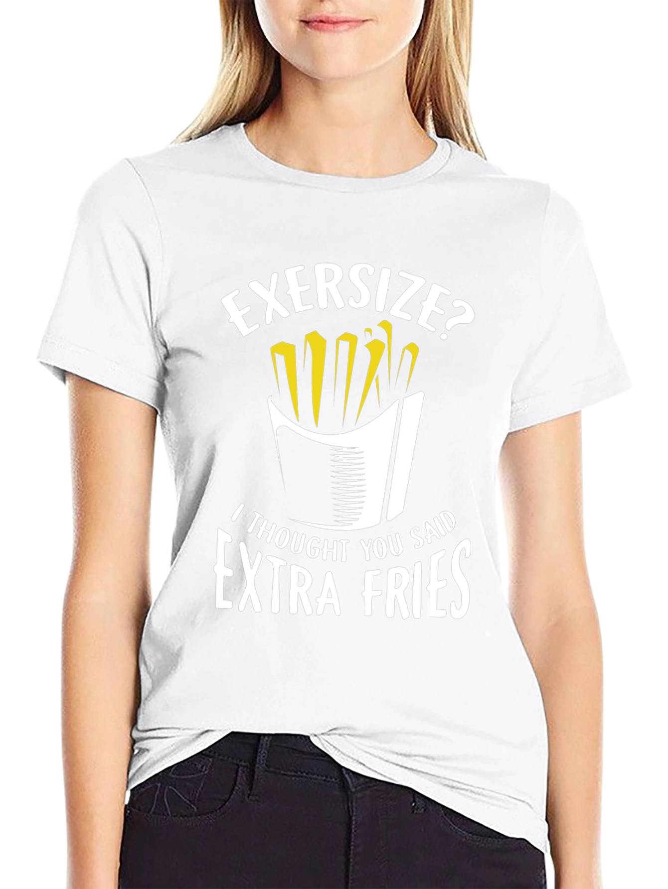 Funny Extra Fries Graphic T-Shirt