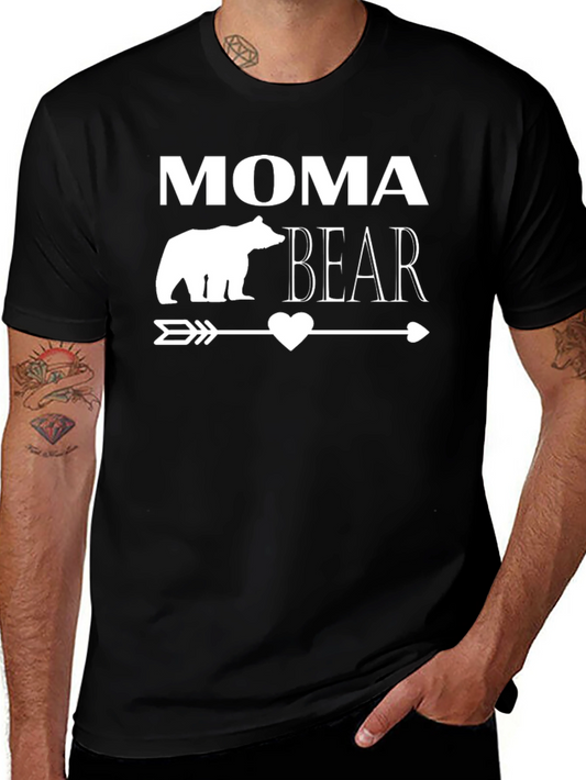 Moma Bear Graphic Tee - Black T-Shirt
