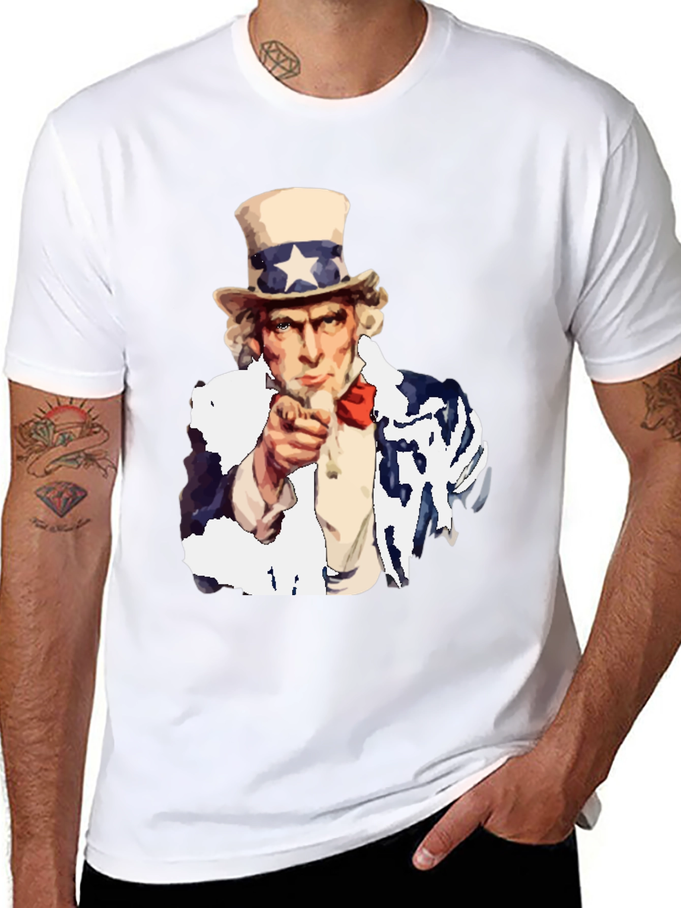 Uncle Sam Pointing Graphic T-Shirt