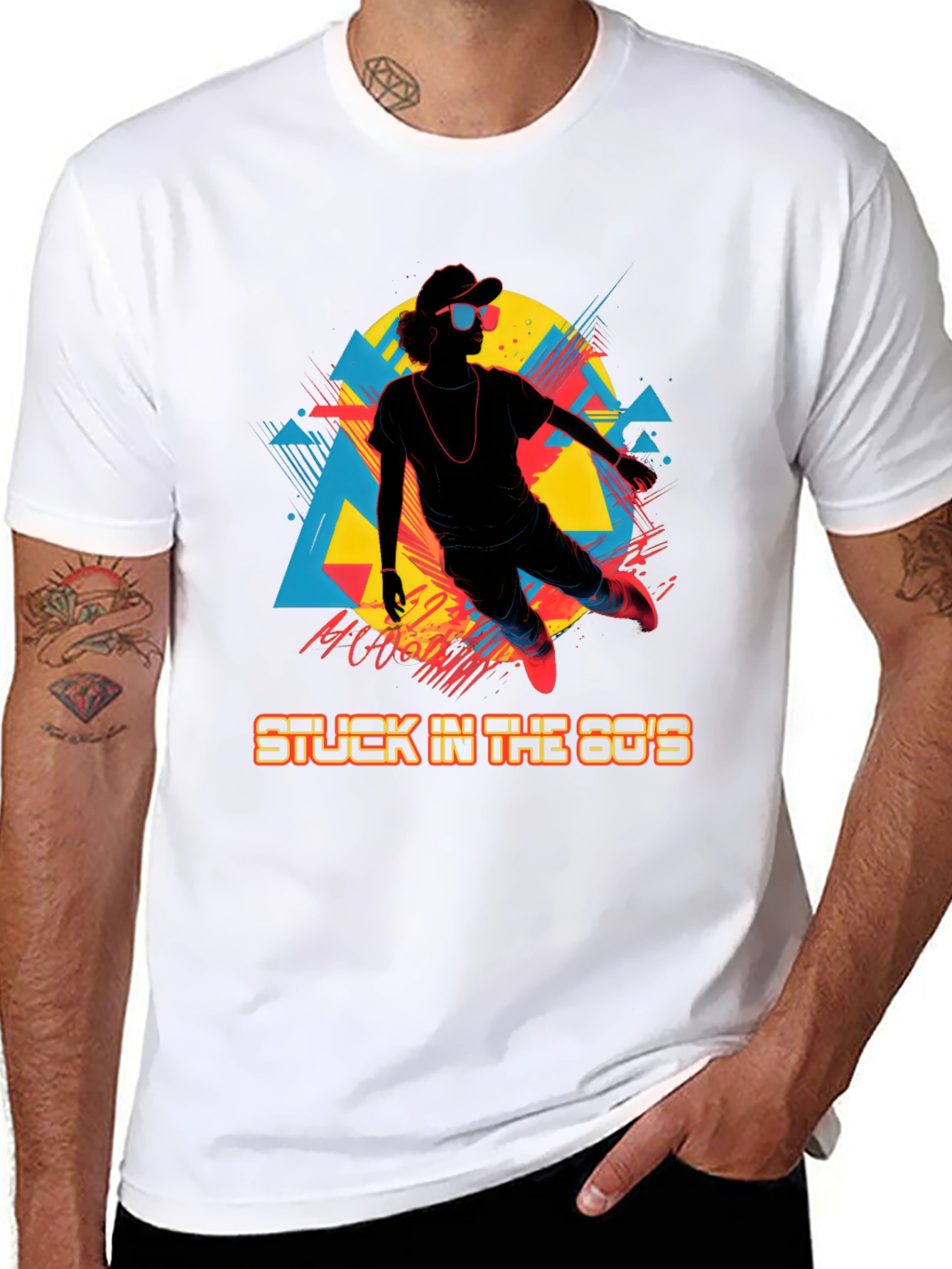 Stuck in the 80s Black Graphic Tee