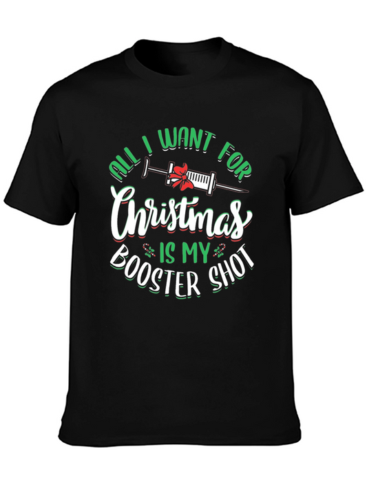 Christmas Booster Shot T-Shirt - Holiday Vaccine Tee
