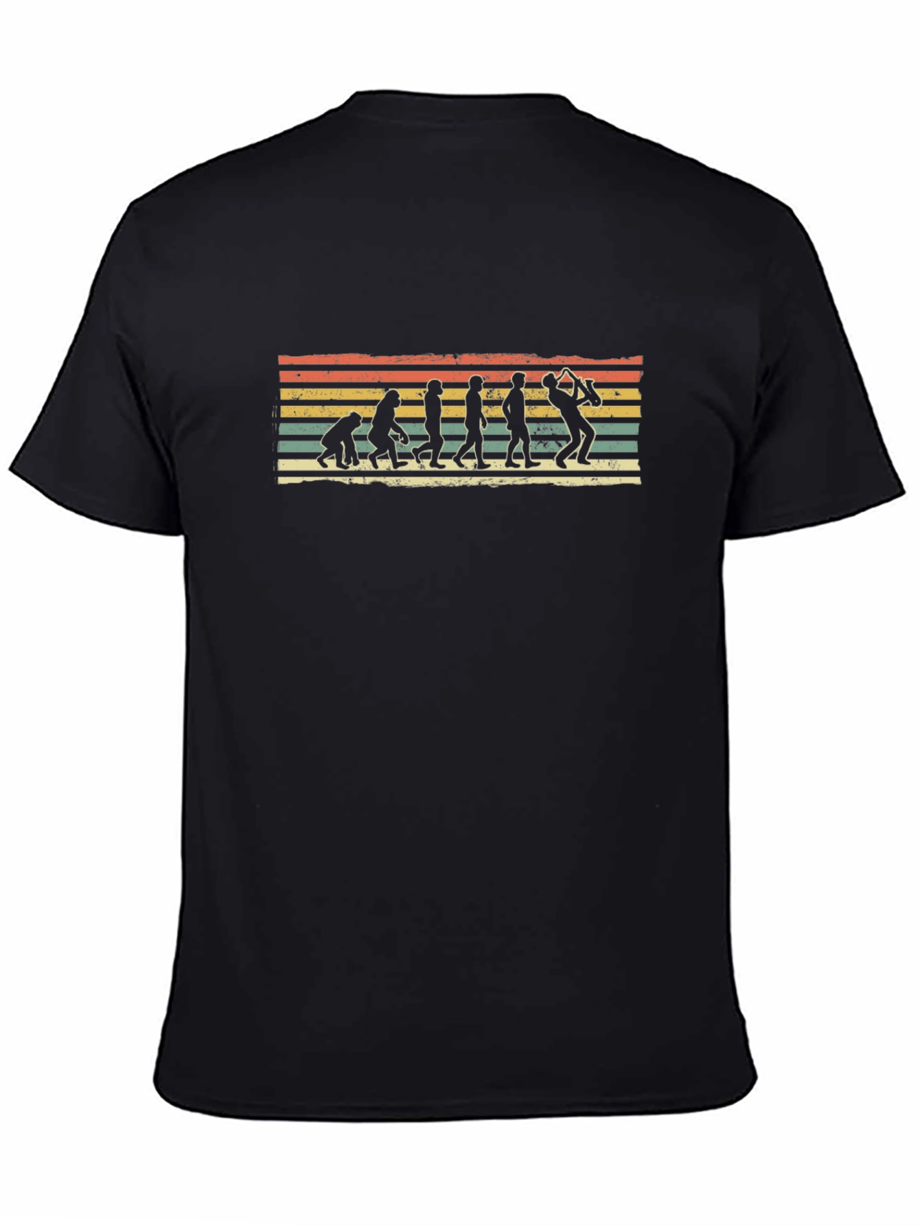 Evolution of Sax Man Black T-Shirt