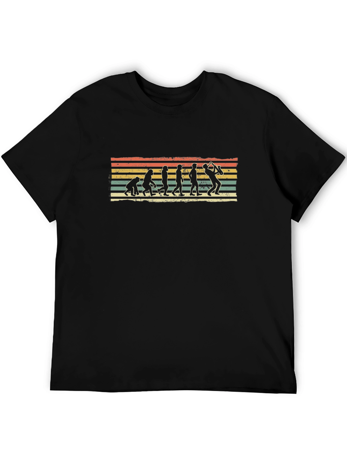 Evolution of Sax Man Black T-Shirt