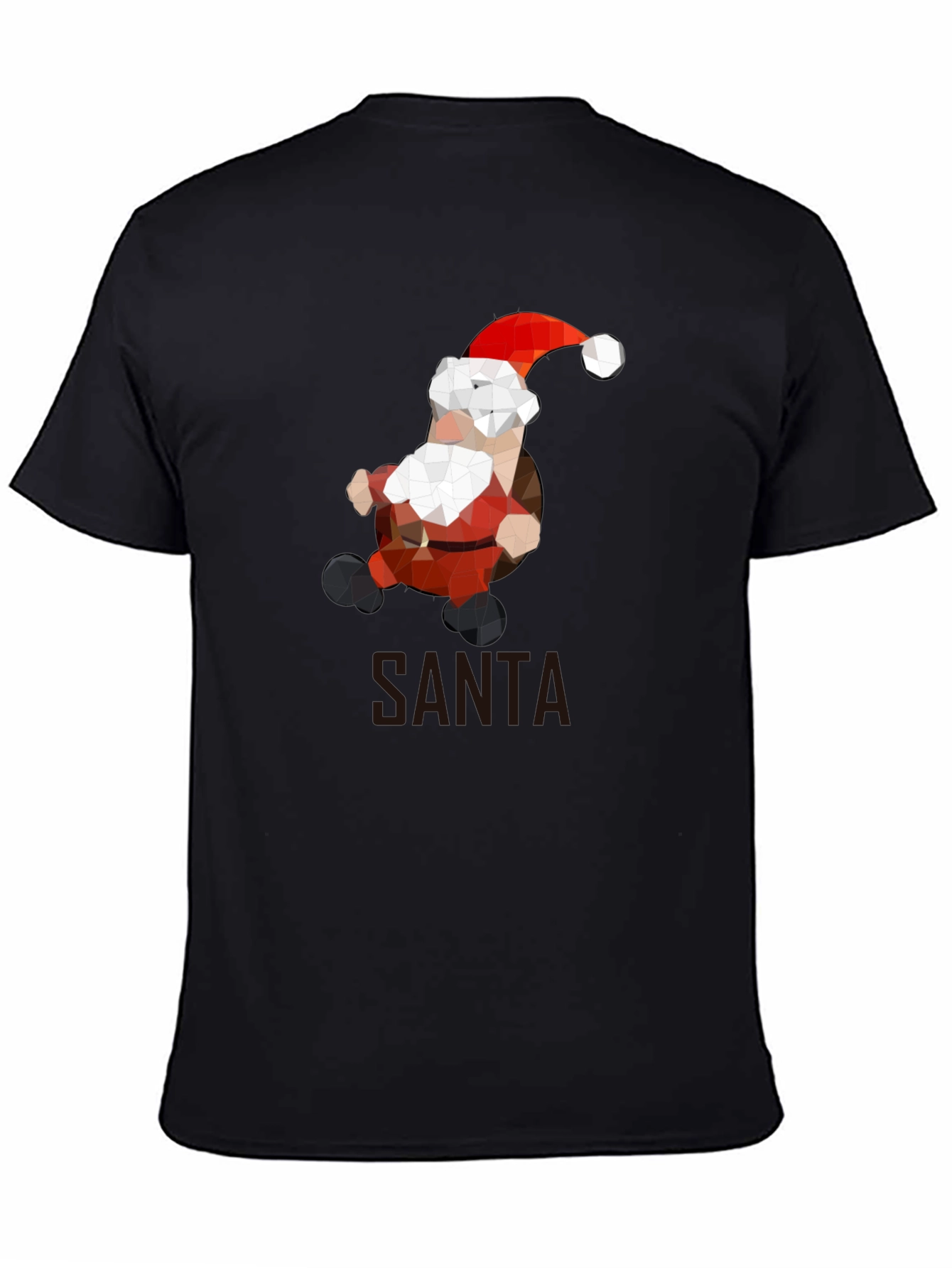 Geometric Santa T-Shirt - Holiday Style