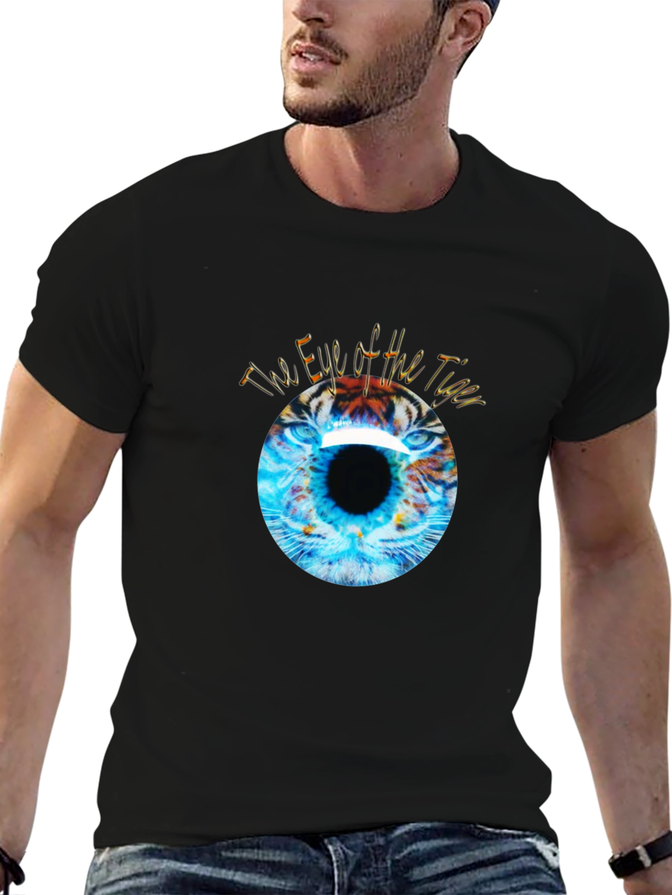 Eye of the Tiger Graphic Black T-Shirt