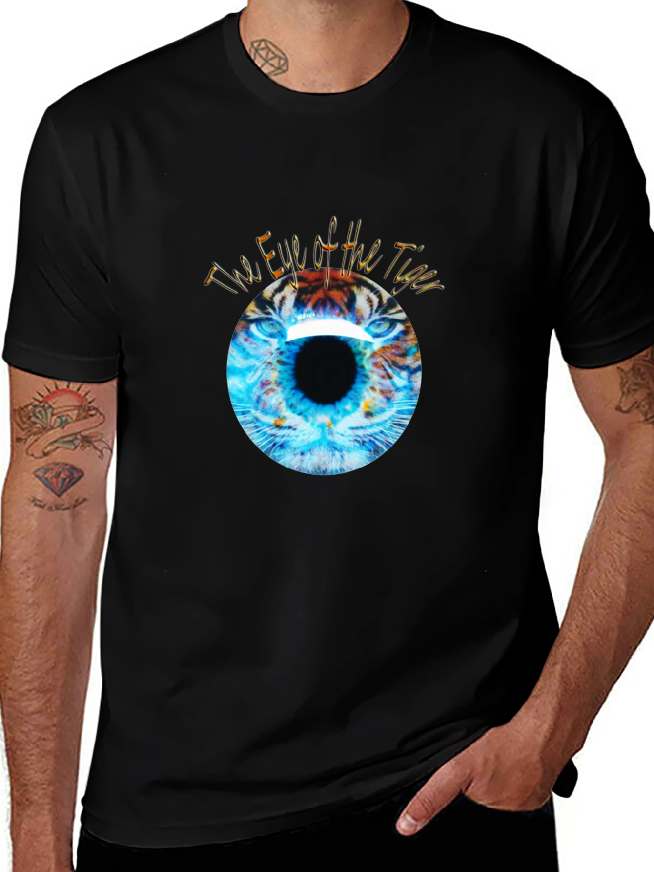 Eye of the Tiger Graphic Black T-Shirt