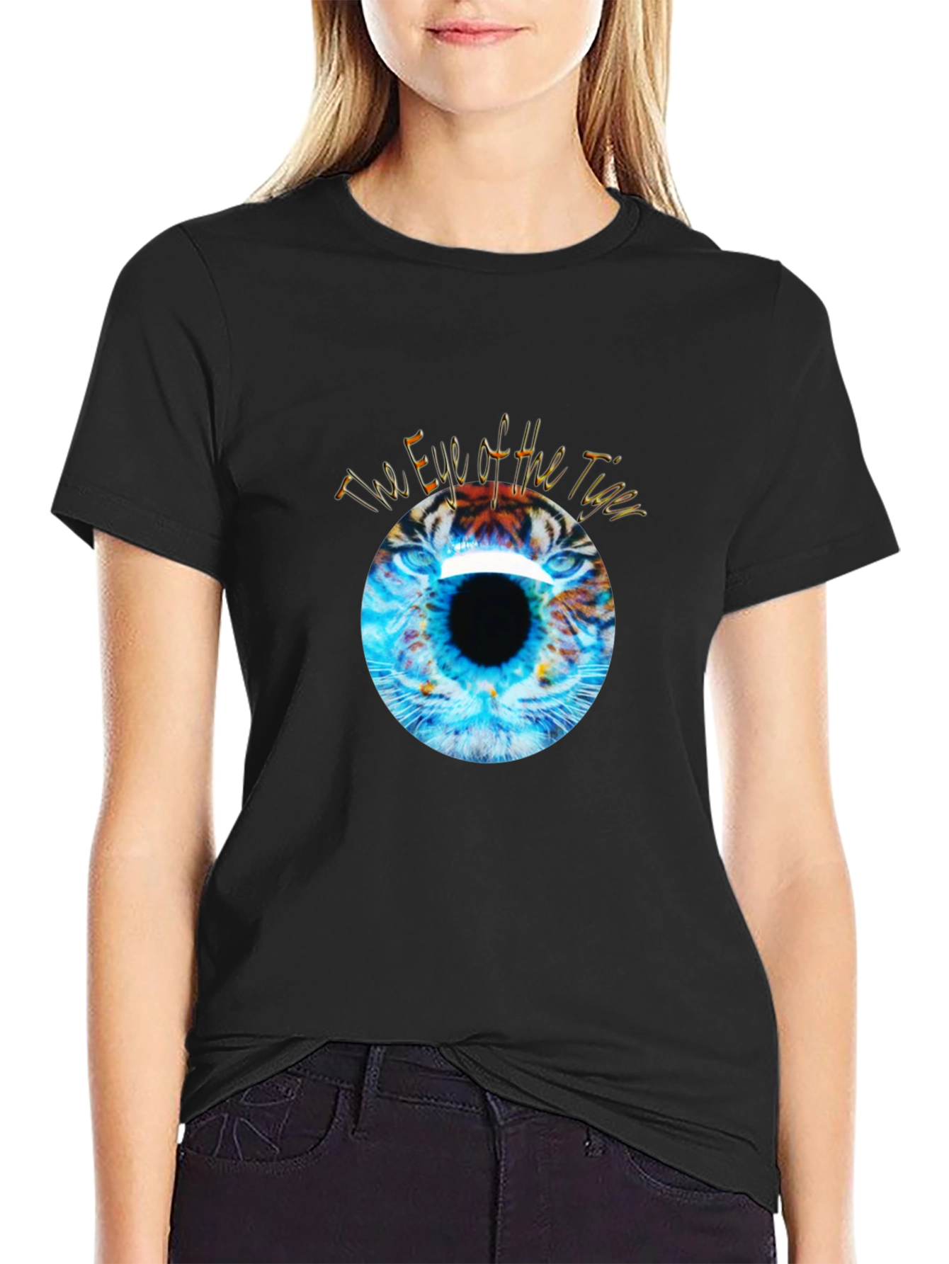 Eye of the Tiger Graphic Black T-Shirt