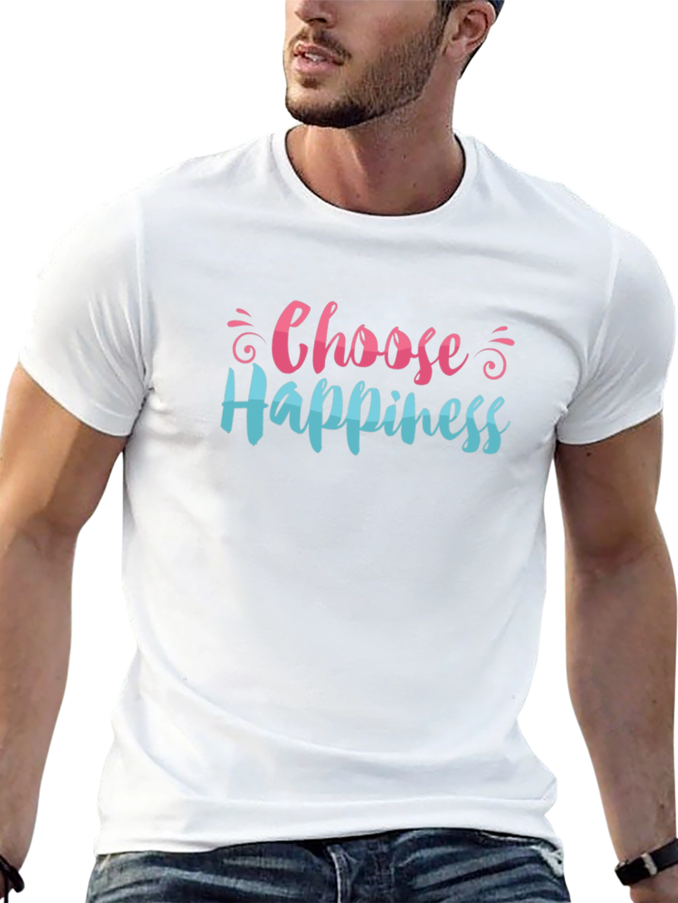 Choose Happiness Graphic Tee - Black