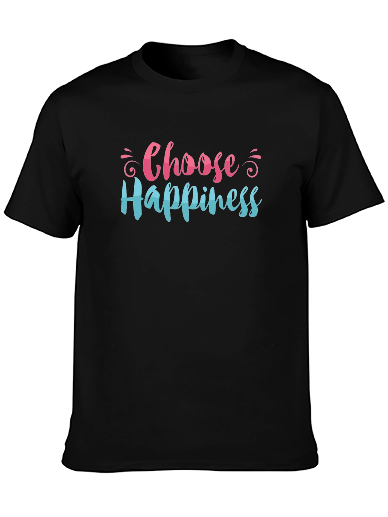Choose Happiness Graphic Tee - Black