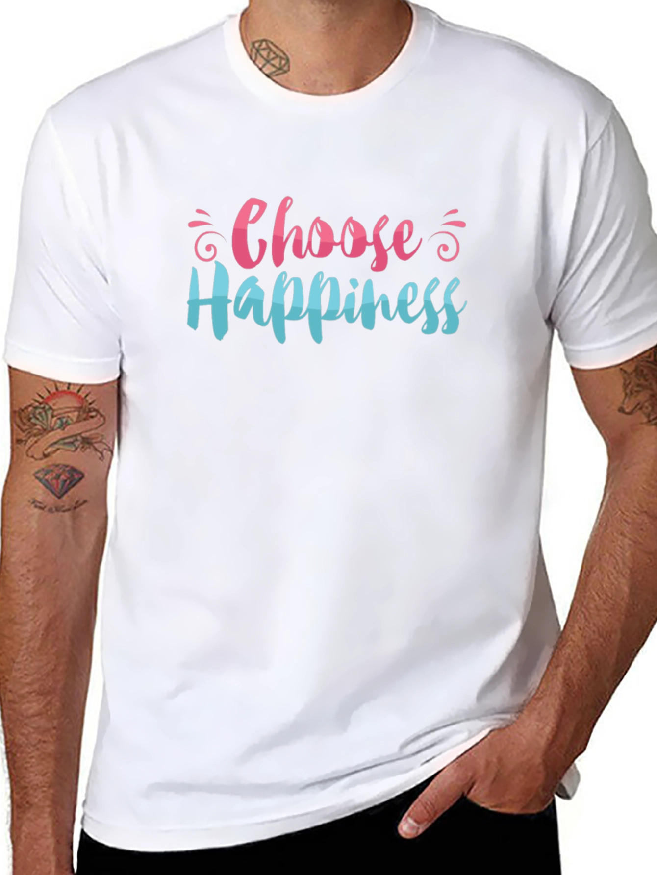 Choose Happiness Graphic Tee - Black