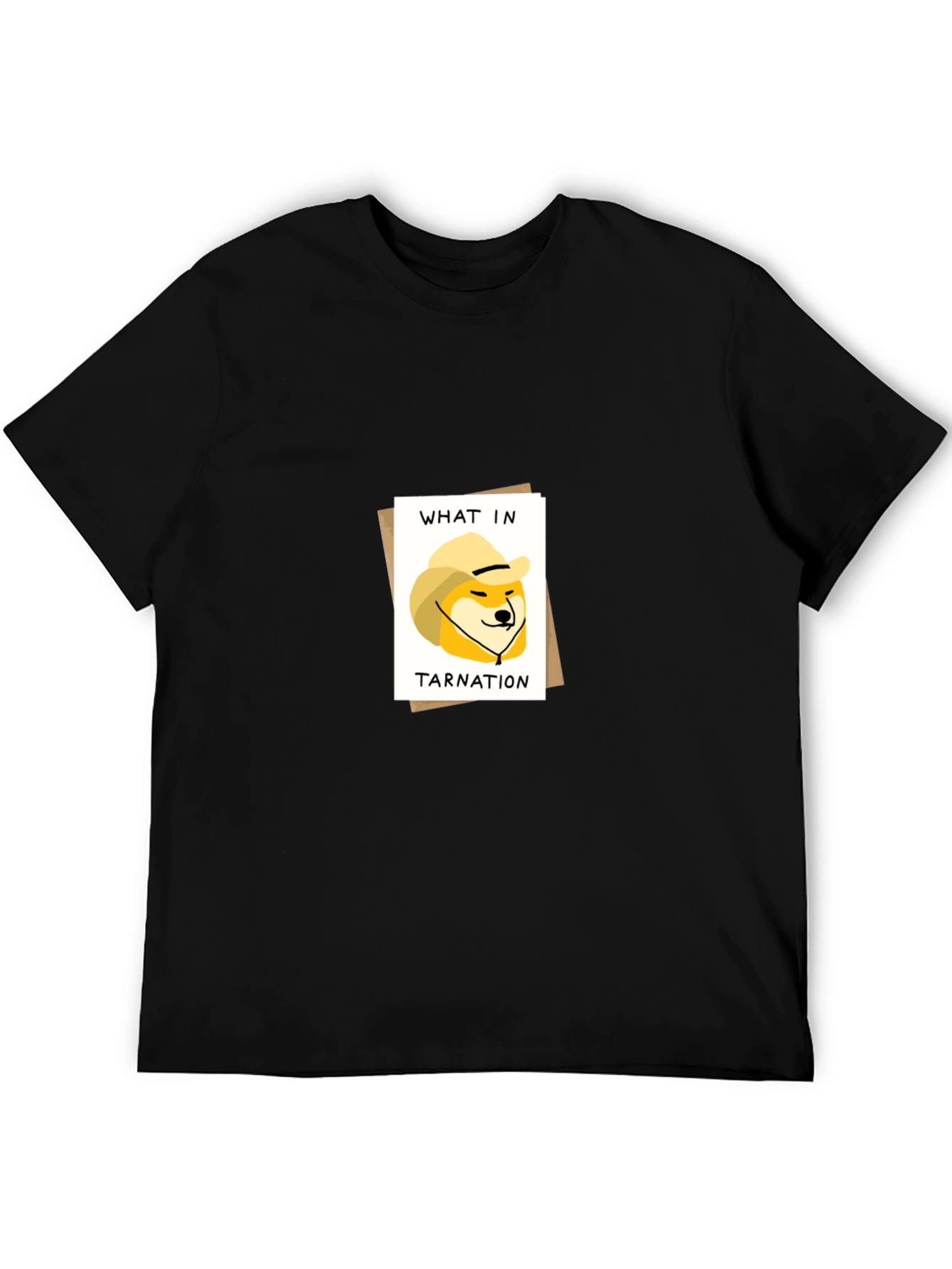 What in Tarnation Doge Meme Black T-Shirt