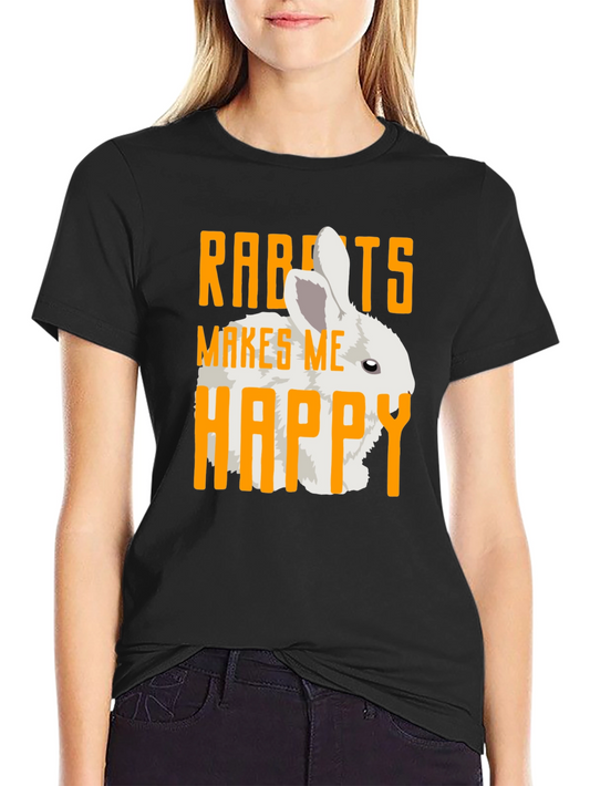 Rabbits Make Me Happy Graphic Tee