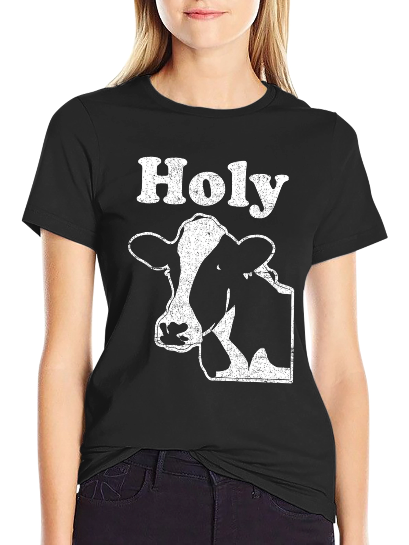 Holy Cow Graphic T-Shirt - Black