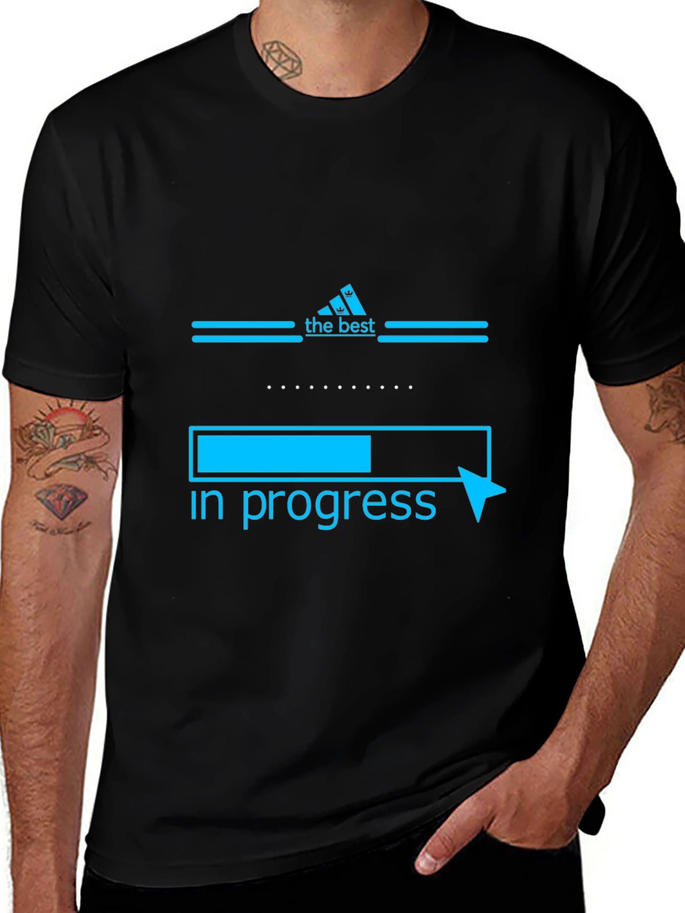 The Best In Progress Black Graphic T-Shirt