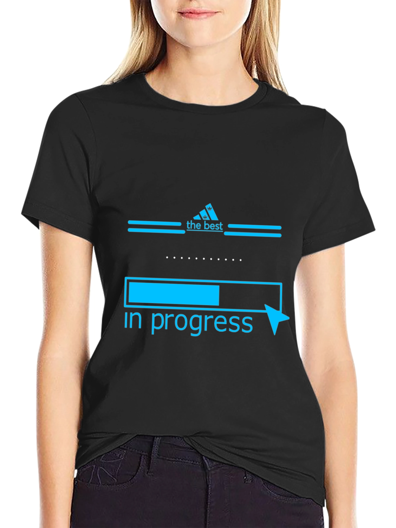 The Best In Progress Black Graphic T-Shirt