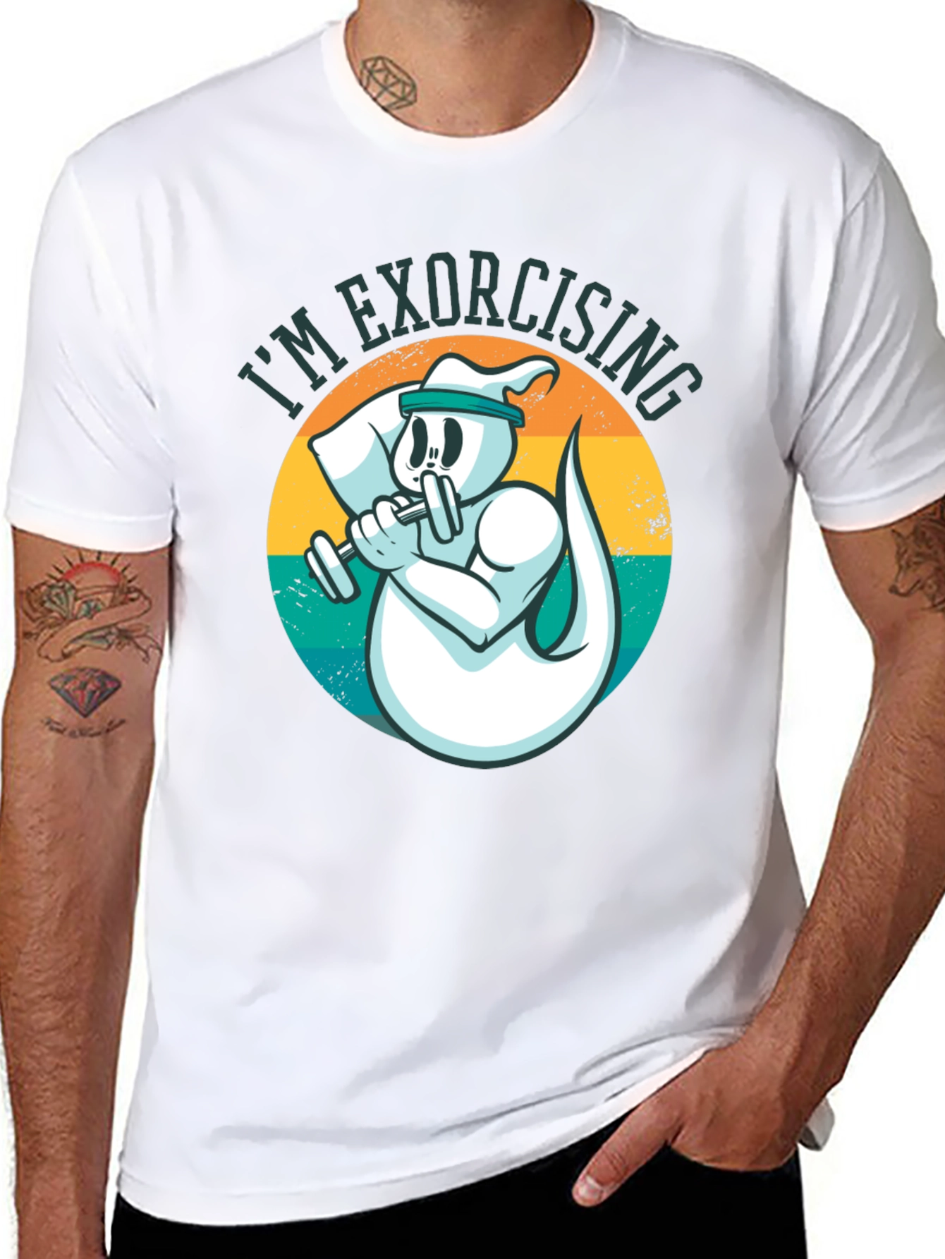Funny Im Exorcising Ghost Workout T-Shirt