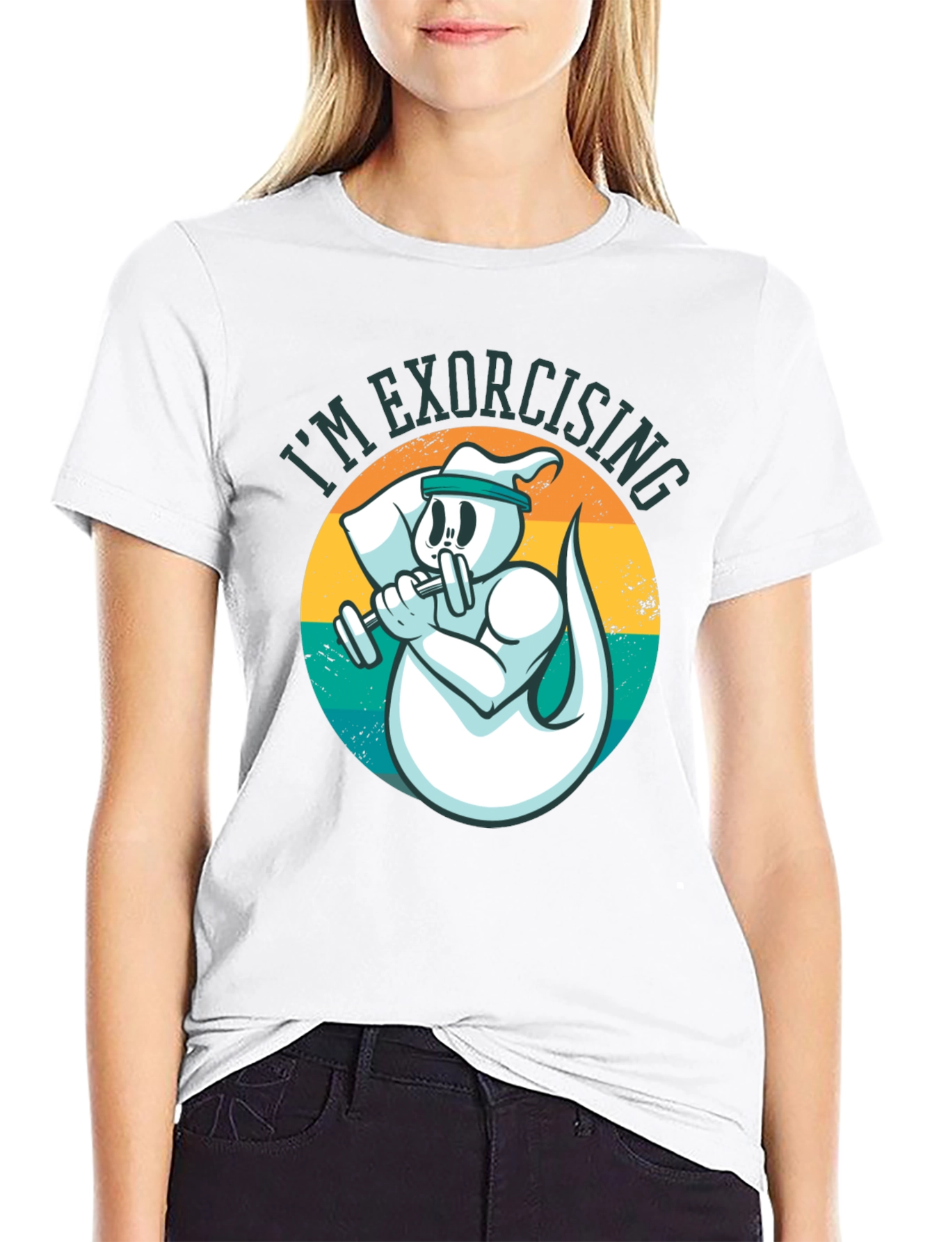 Funny Im Exorcising Ghost Workout T-Shirt