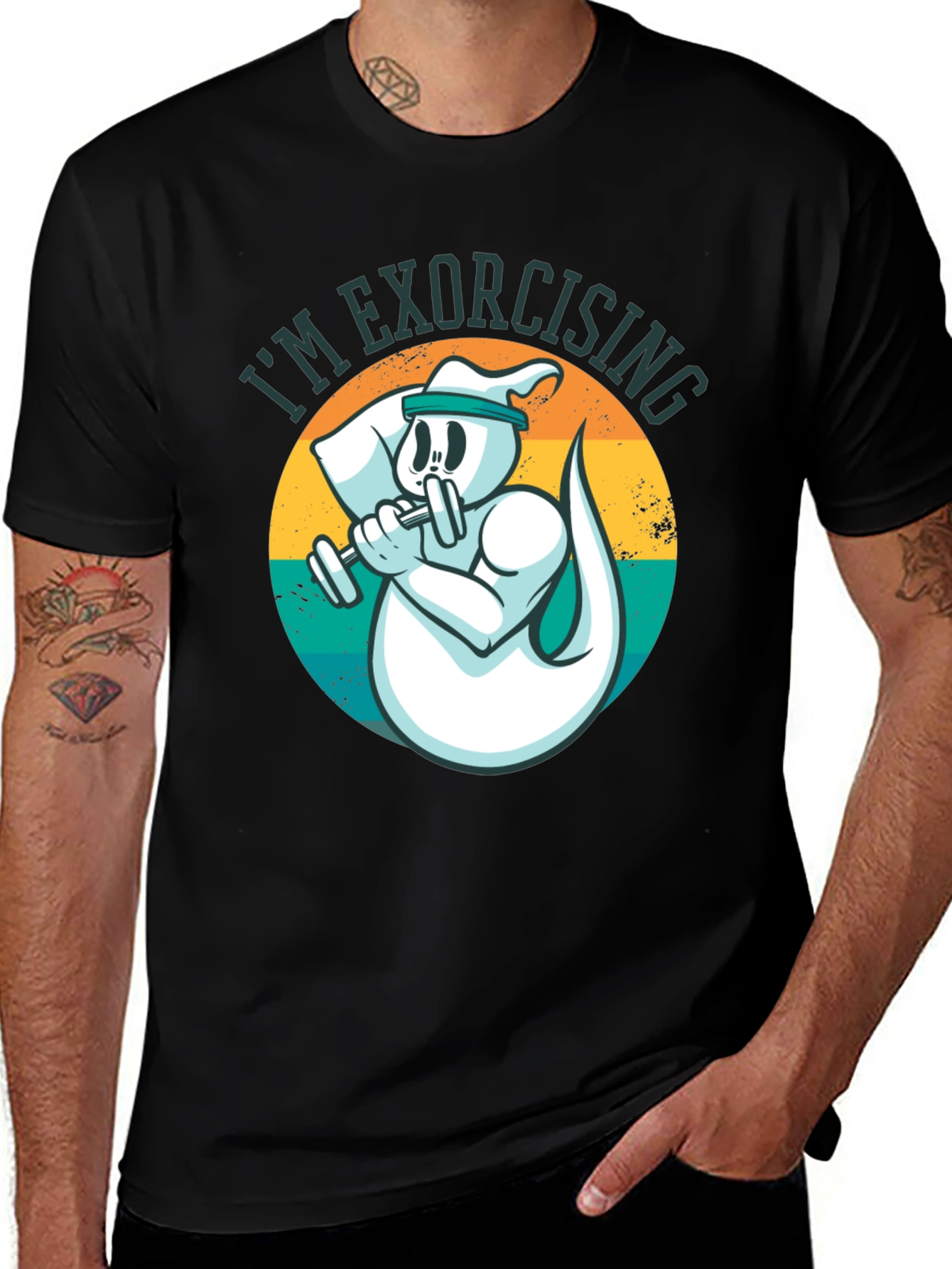 Funny Im Exorcising Ghost Workout T-Shirt