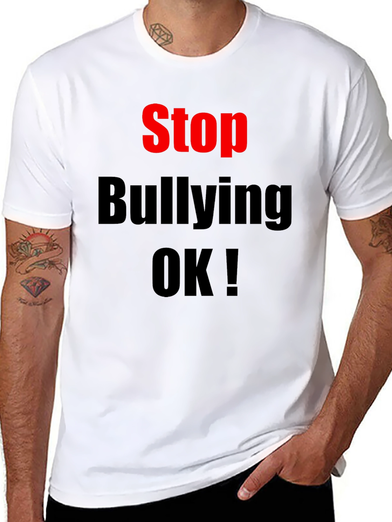 Stop Bullying T-Shirt Black Anti-Bully Awareness Tee