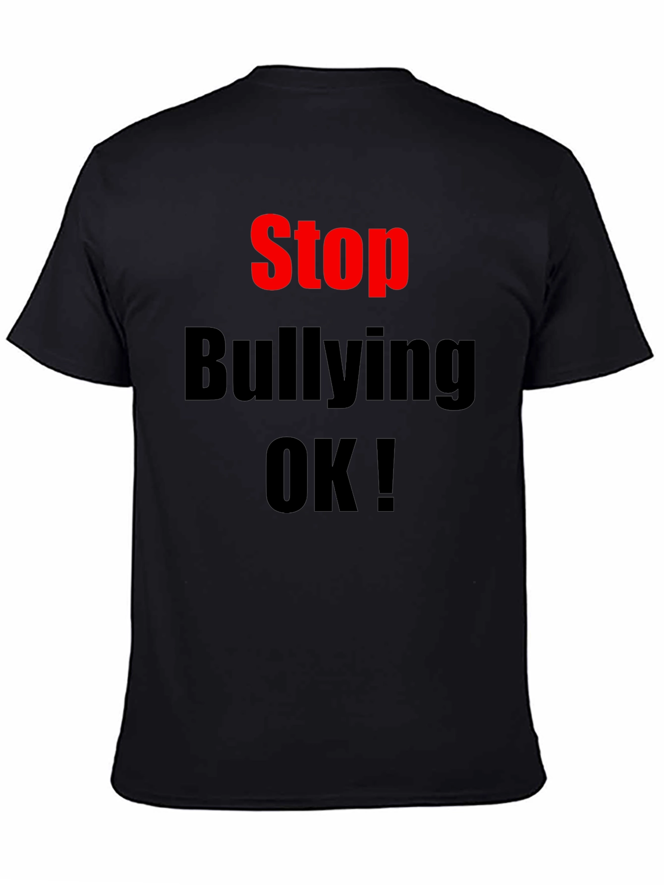Stop Bullying T-Shirt Black Anti-Bully Awareness Tee