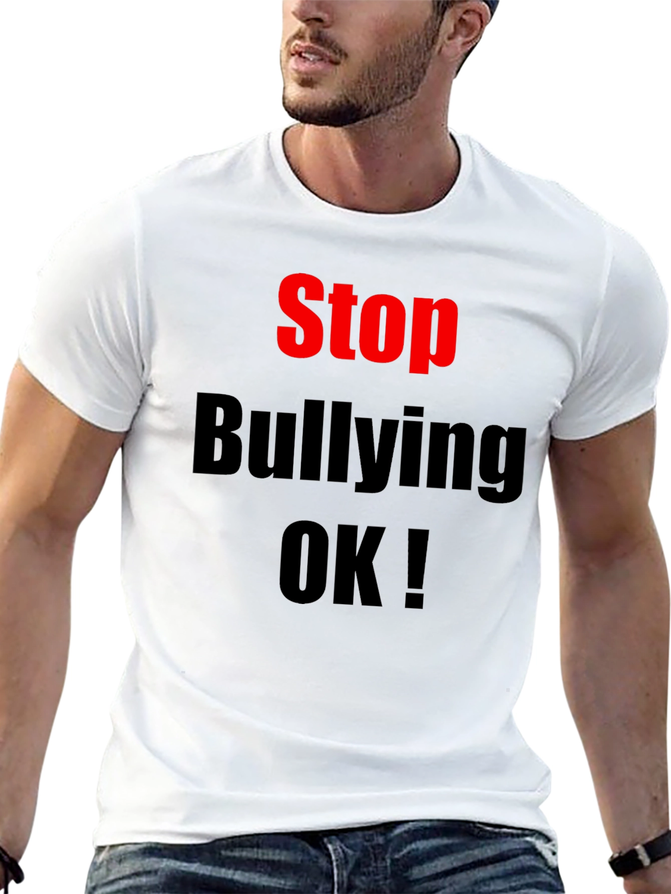 Stop Bullying T-Shirt Black Anti-Bully Awareness Tee