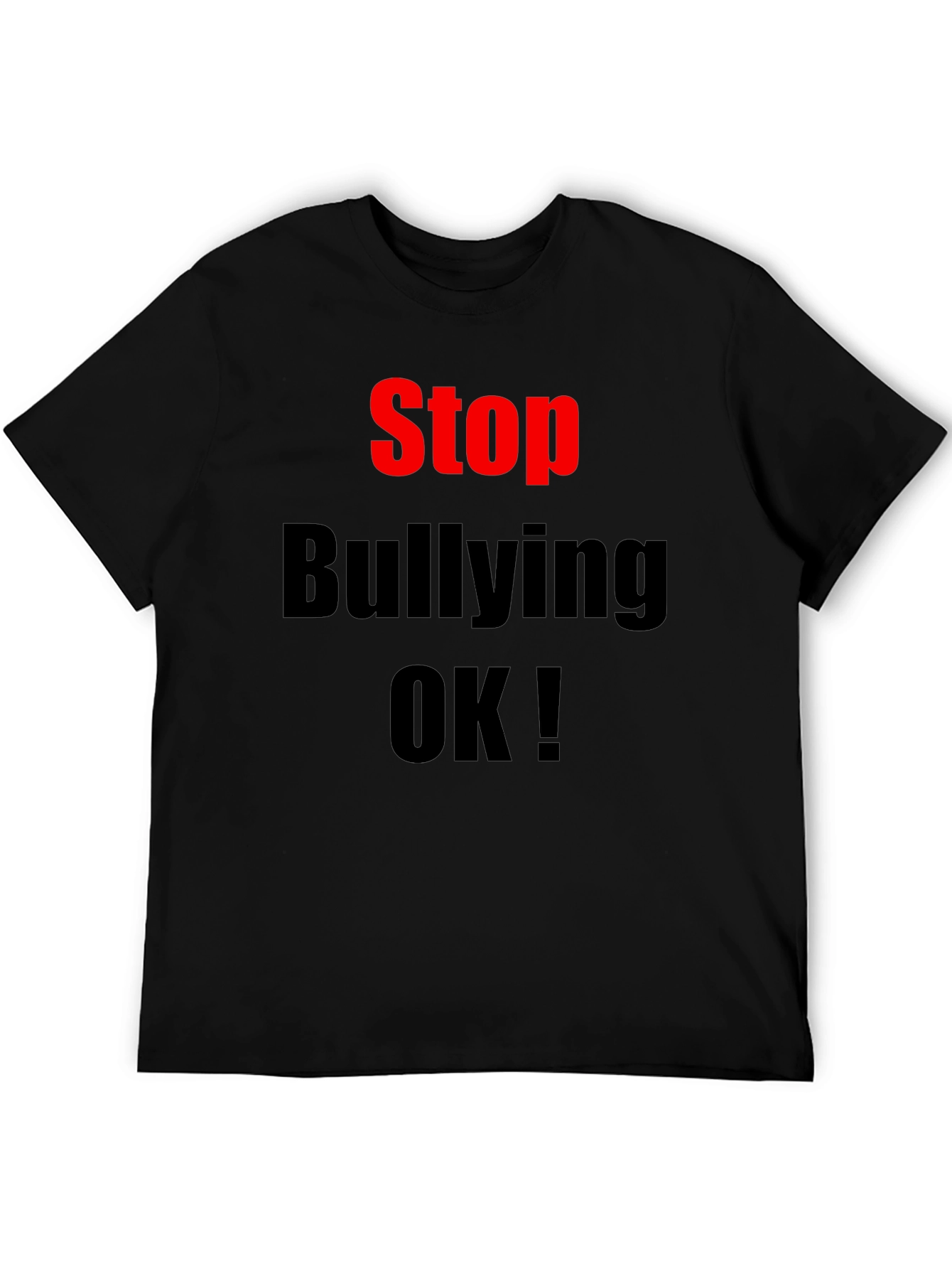 Stop Bullying T-Shirt Black Anti-Bully Awareness Tee