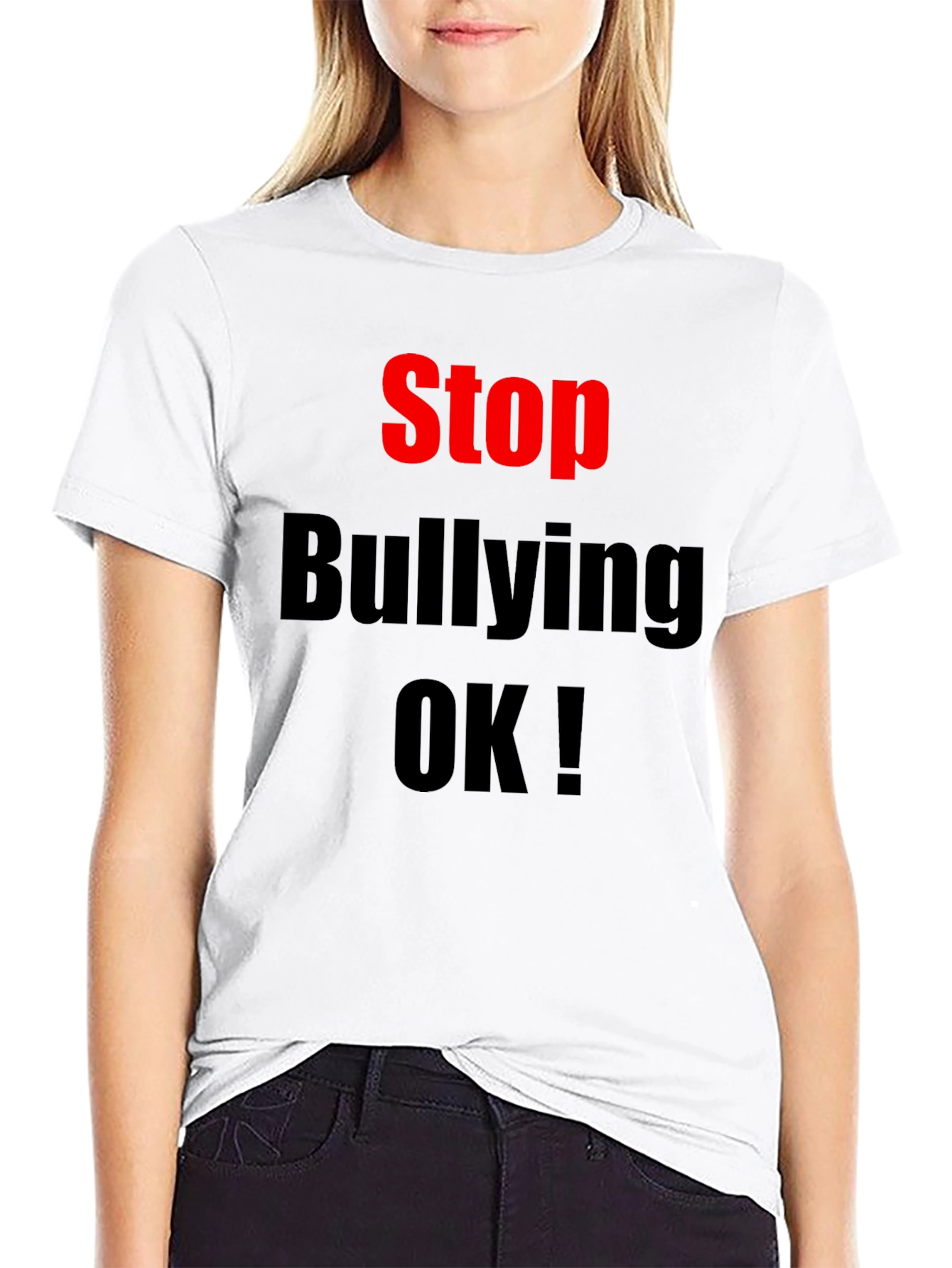 Stop Bullying T-Shirt Black Anti-Bully Awareness Tee