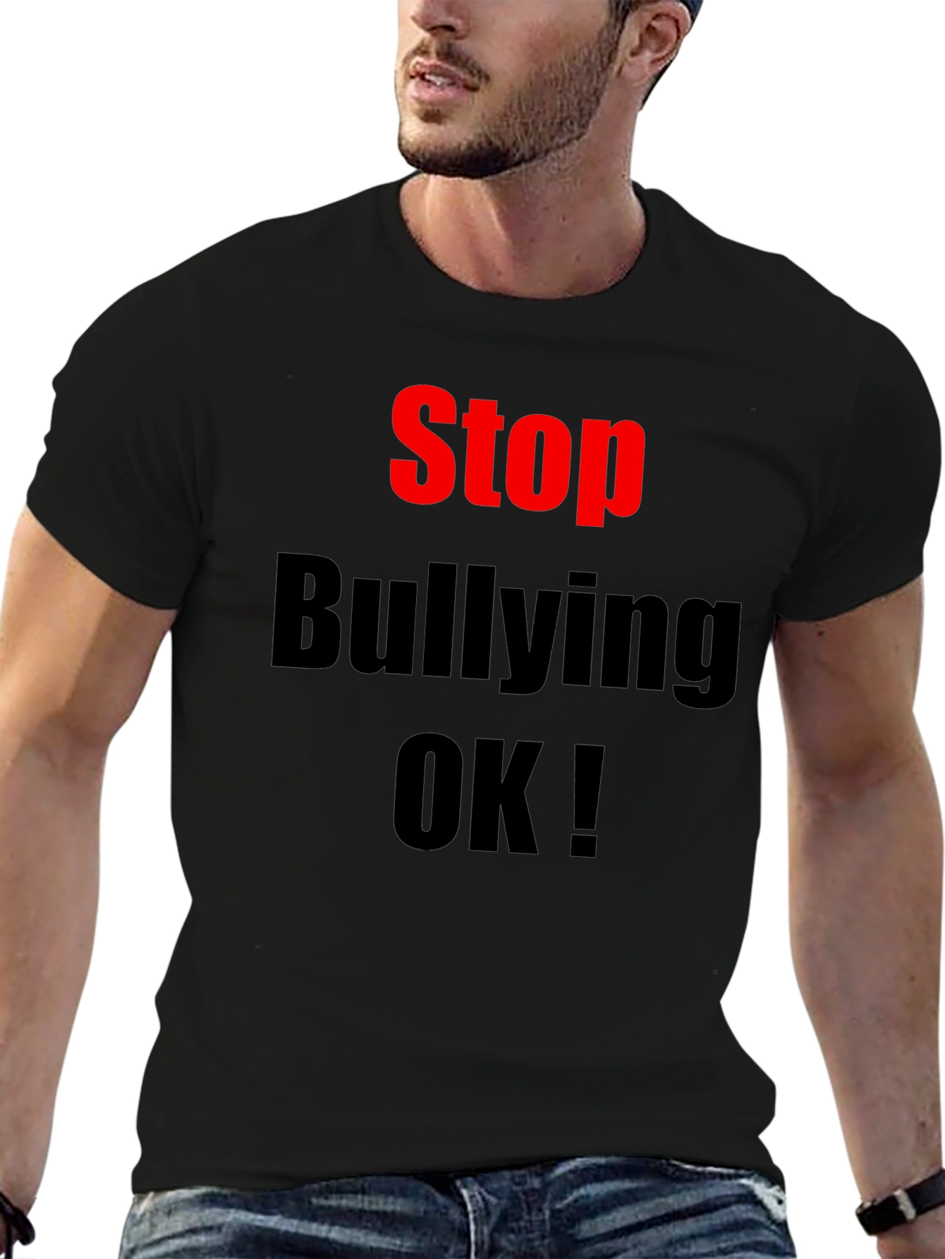 Stop Bullying T-Shirt Black Anti-Bully Awareness Tee