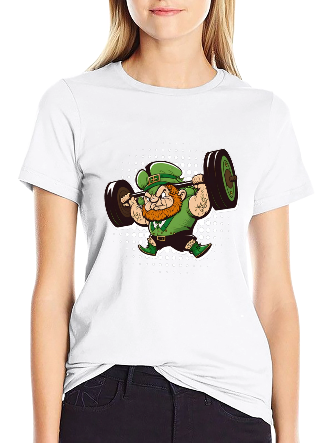 Leprechaun Lifting Barbell T-Shirt