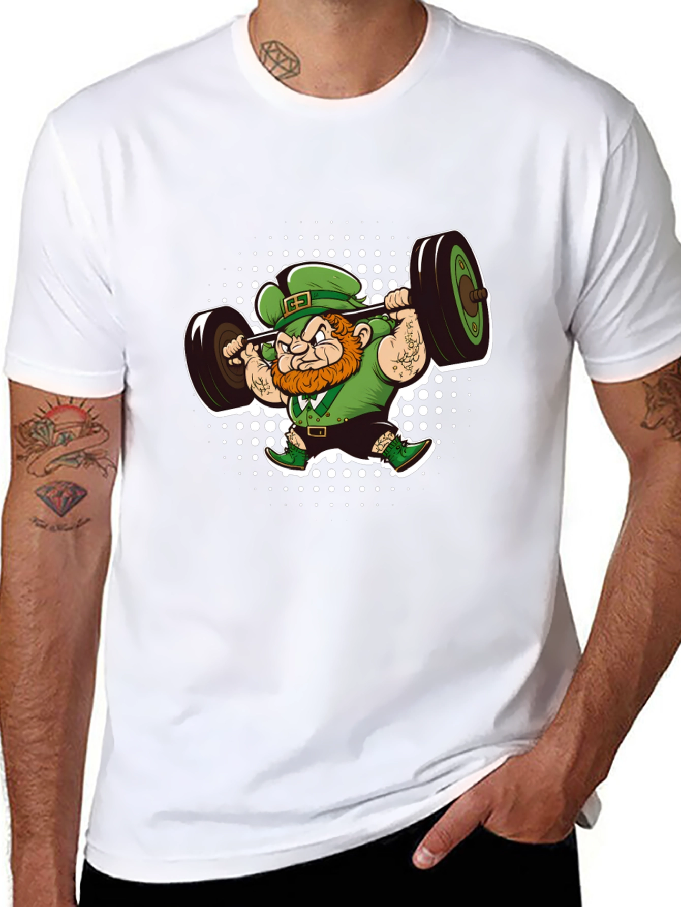 Leprechaun Lifting Barbell T-Shirt