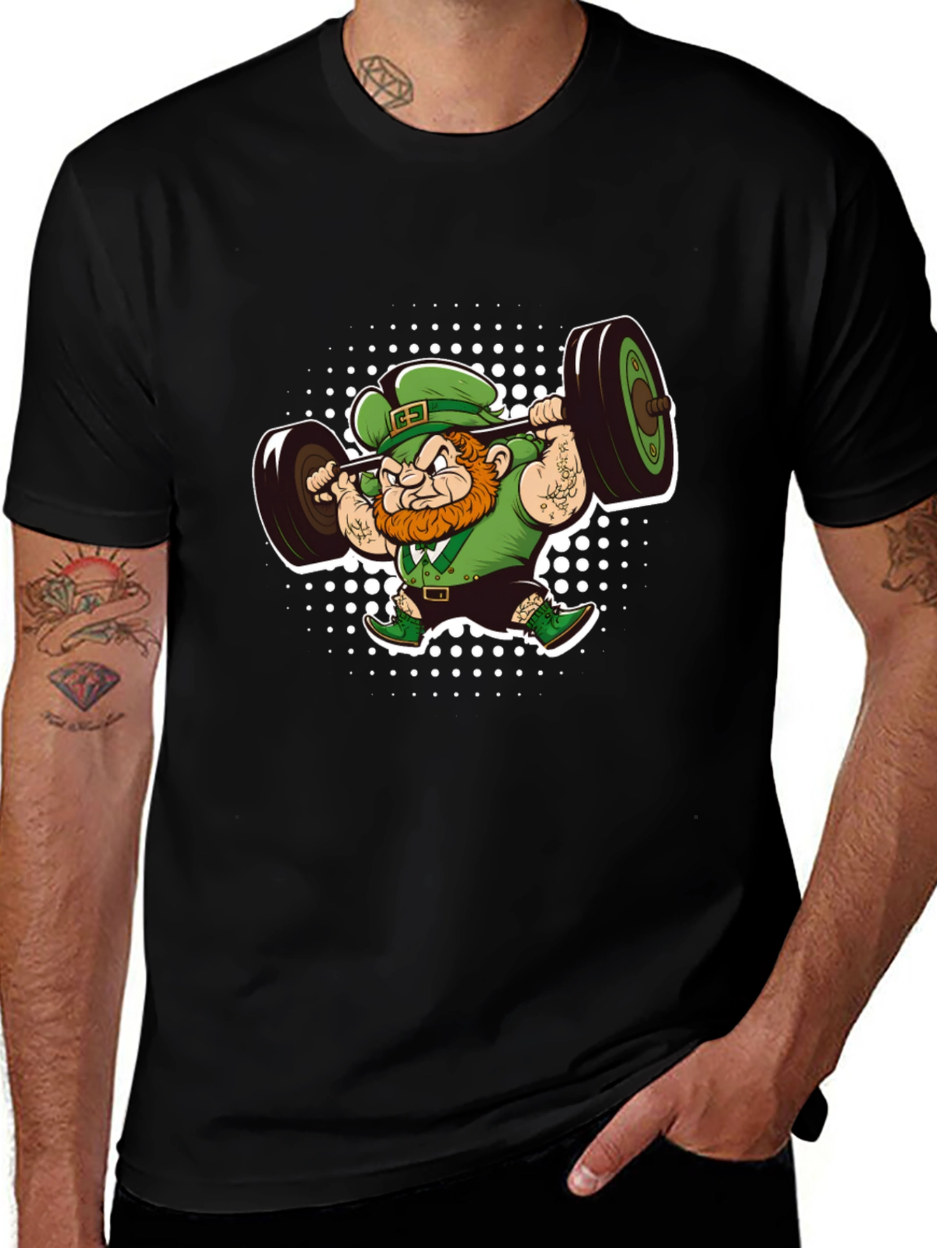 Leprechaun Lifting Barbell T-Shirt