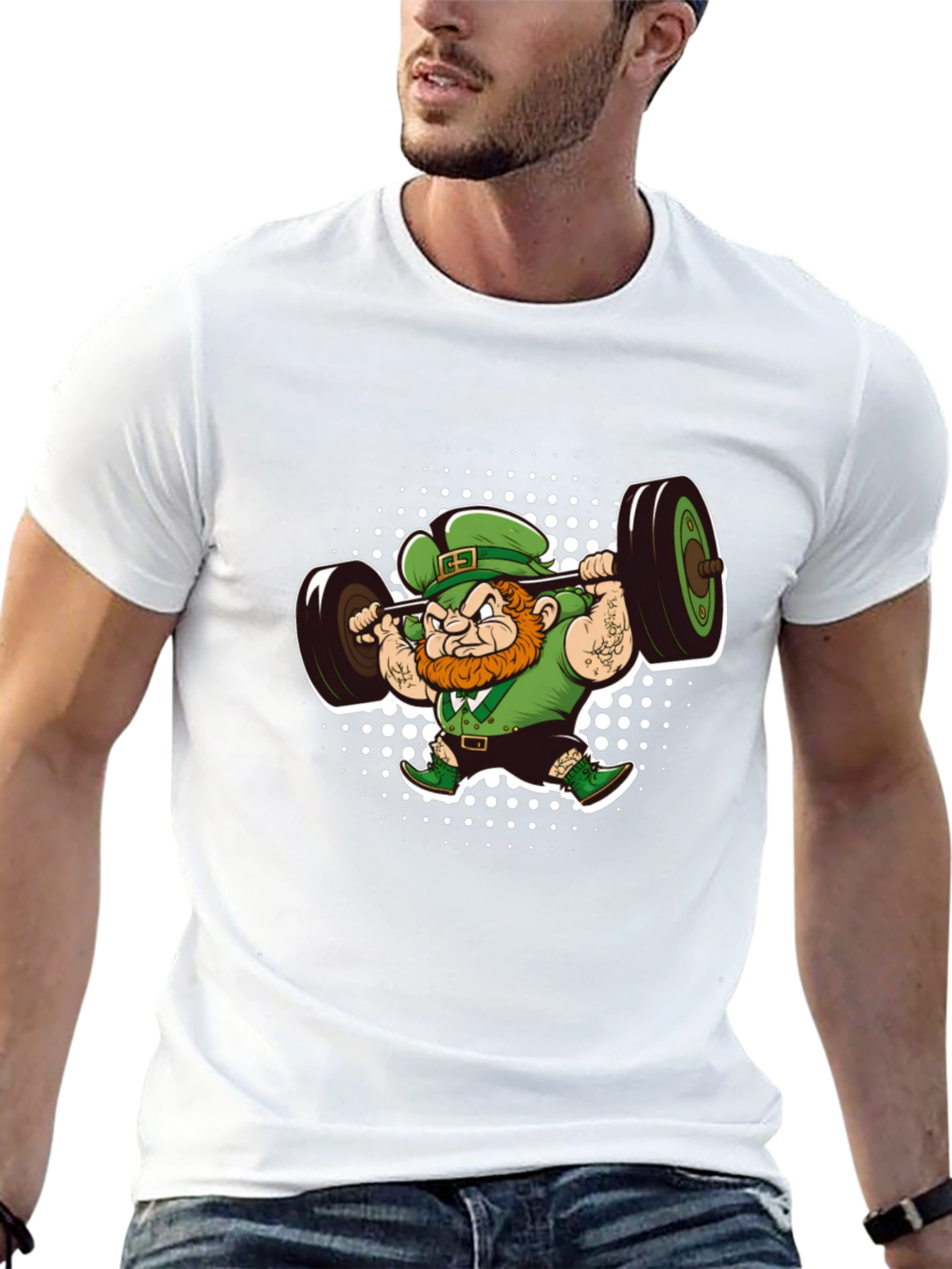 Leprechaun Lifting Barbell T-Shirt