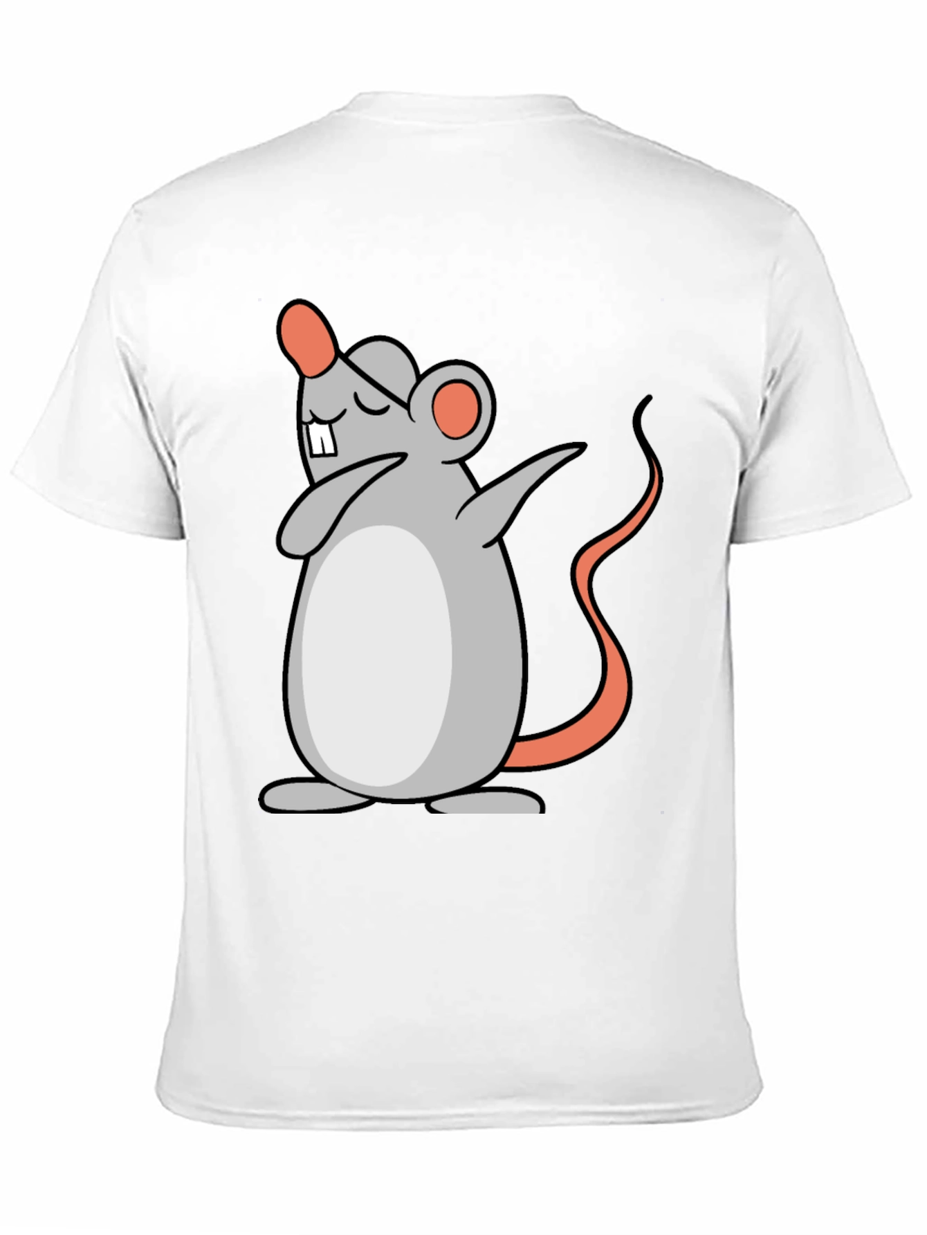 Dabbing Mouse Graphic Tee - Black Cotton T-Shirt