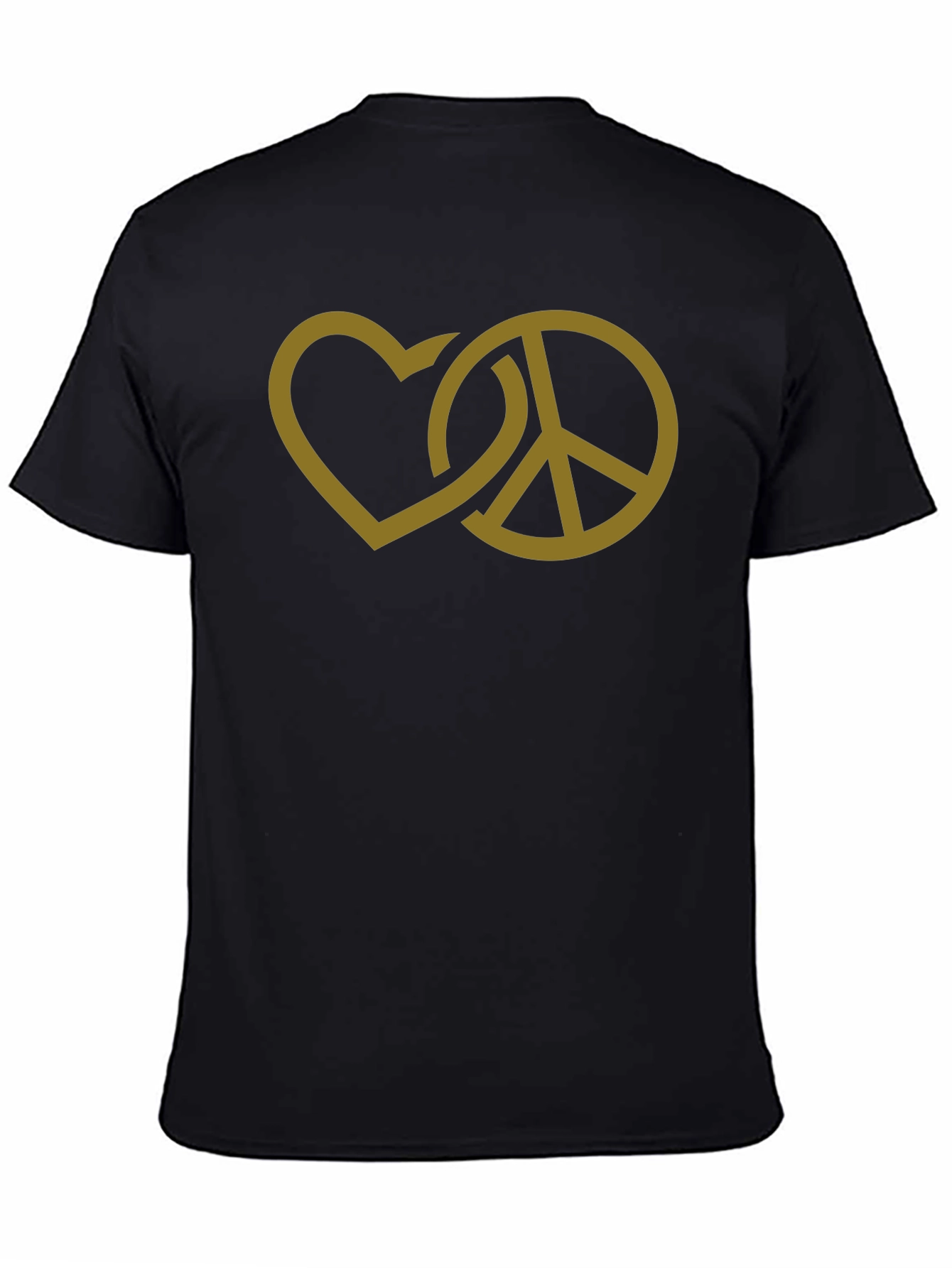 Peace and Love Graphic T-Shirt - Black