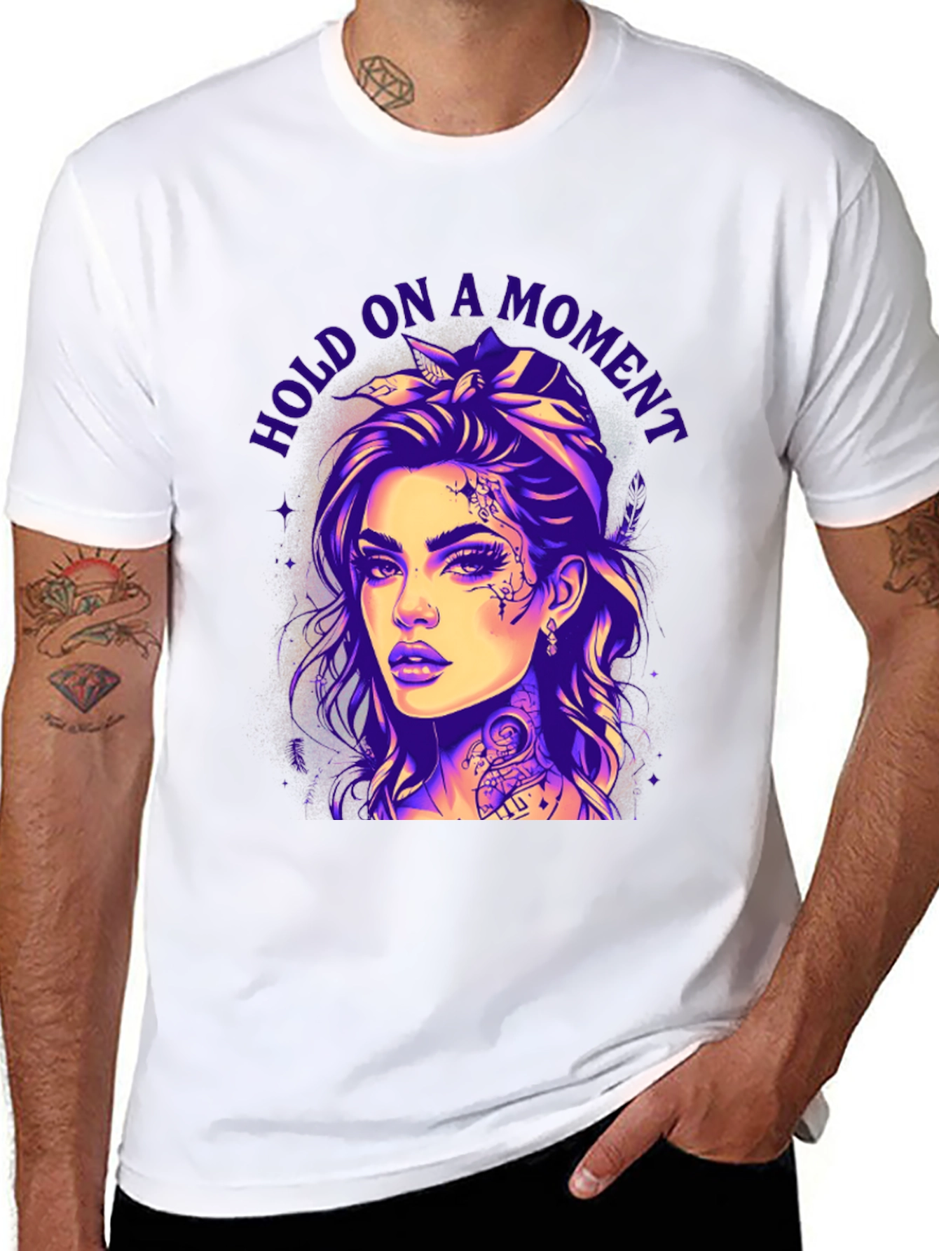 Hold On A Moment Tattoo T-Shirt