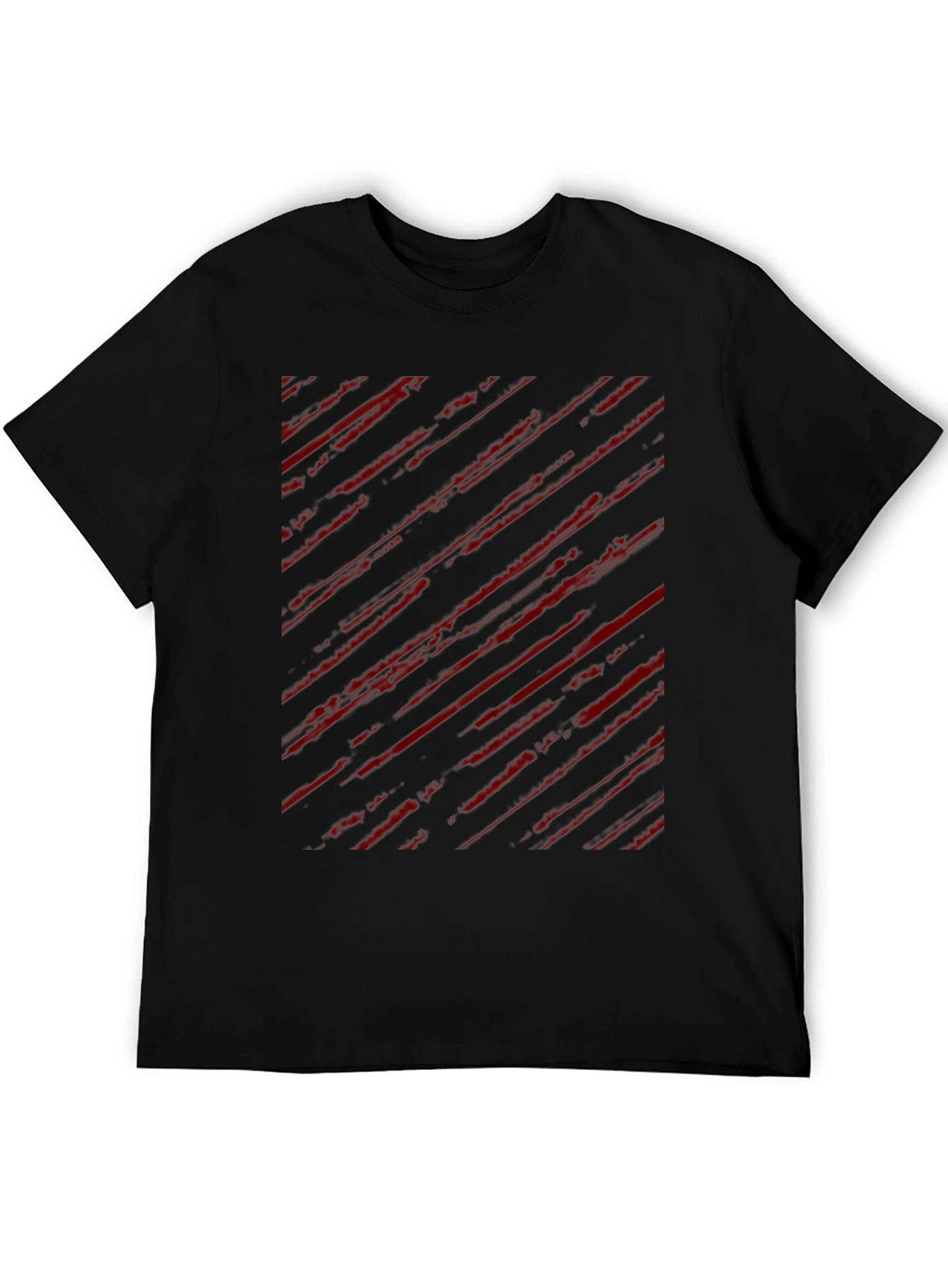 Edgy Striped Graphic Tee
