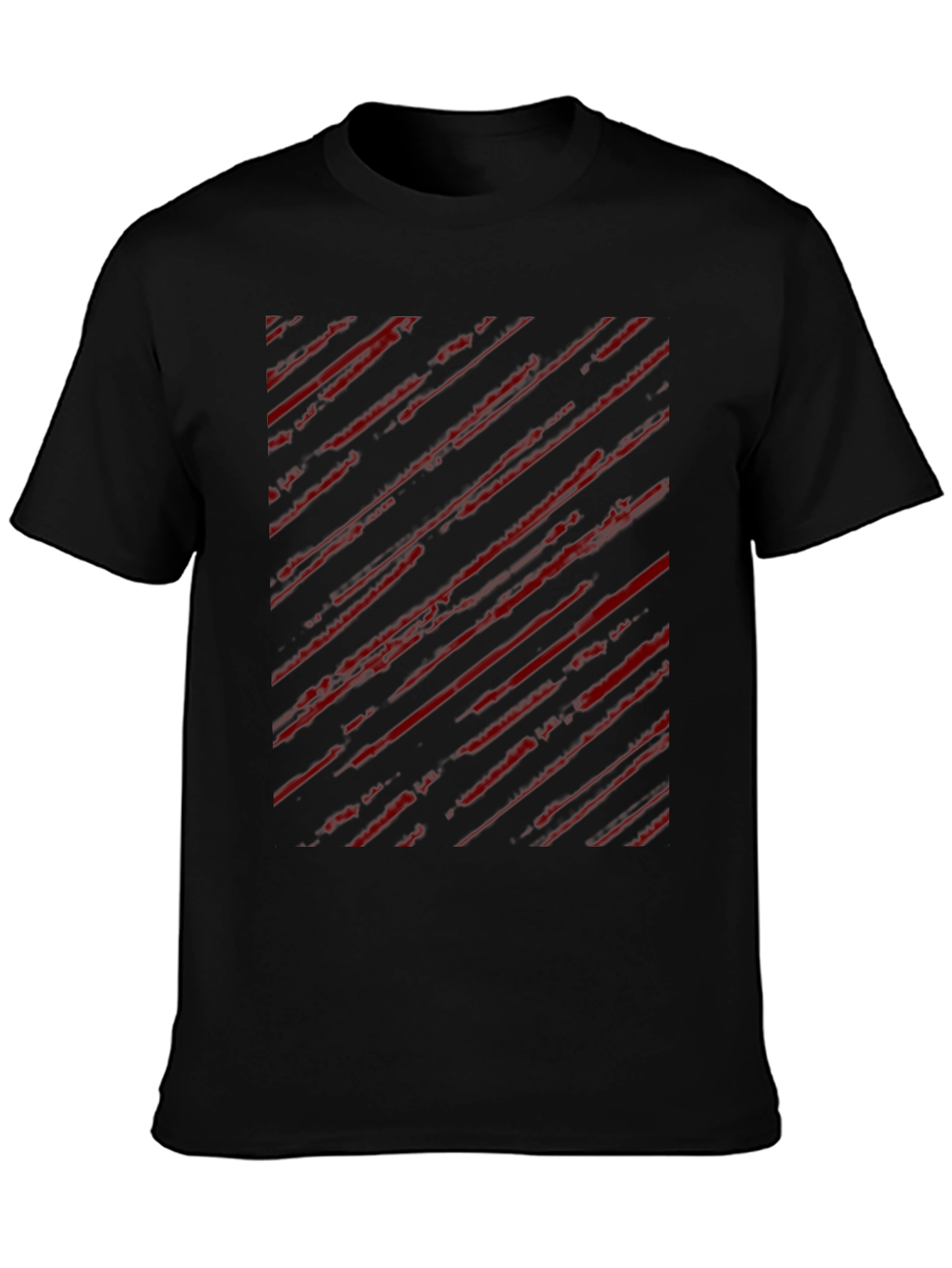 Edgy Striped Graphic Tee