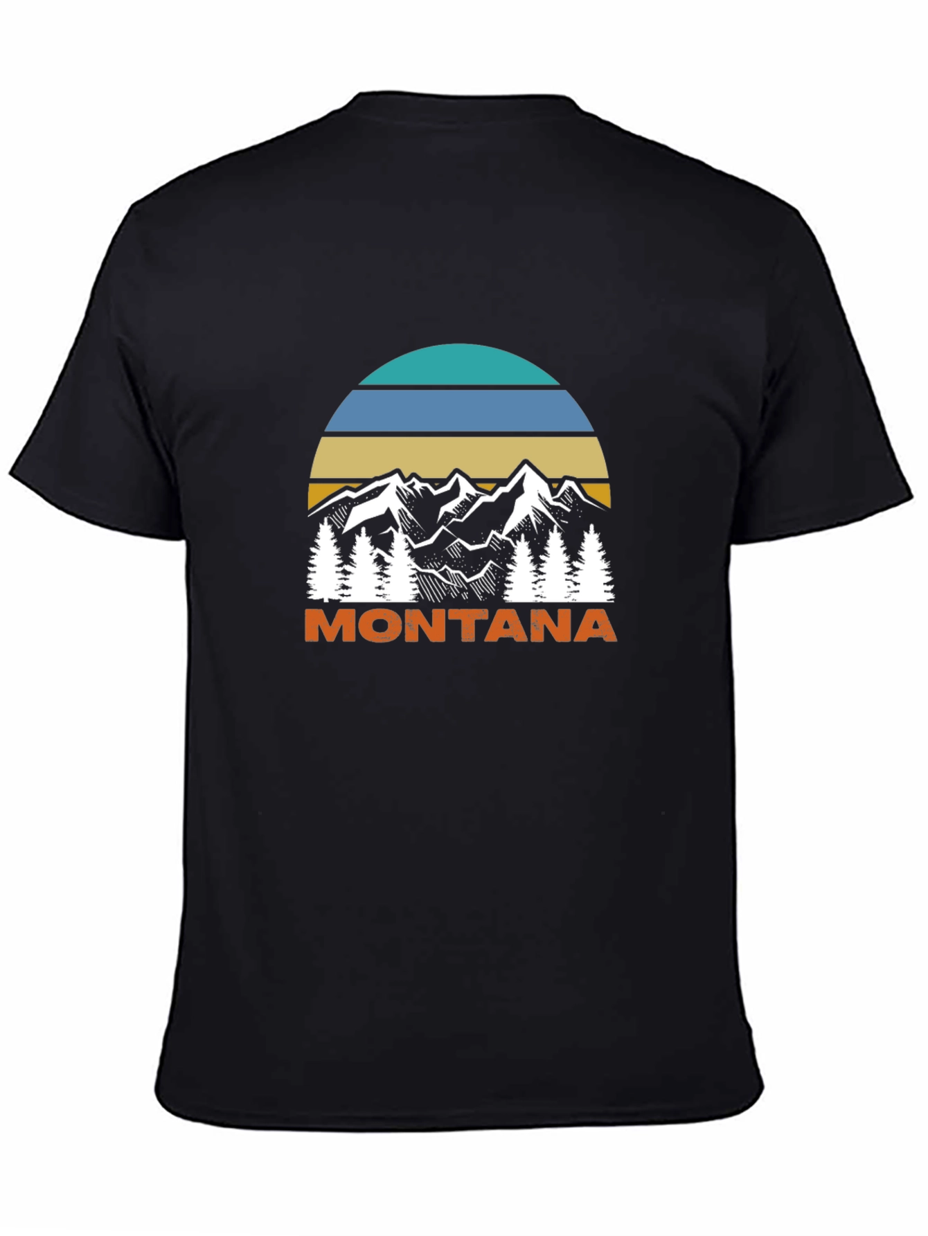 Montana Mountain Scene Graphic T-Shirt