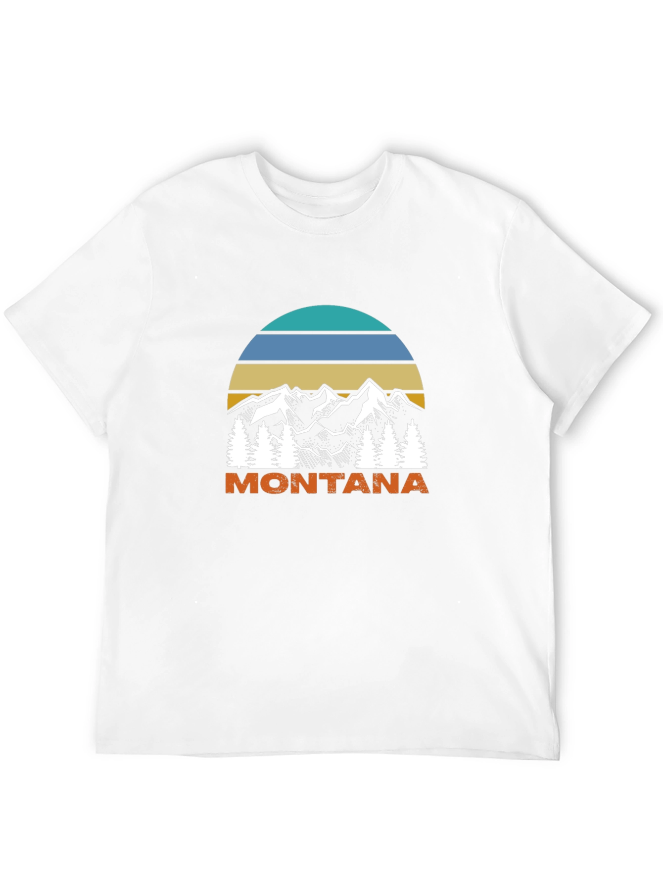 Montana Mountain Scene Graphic T-Shirt