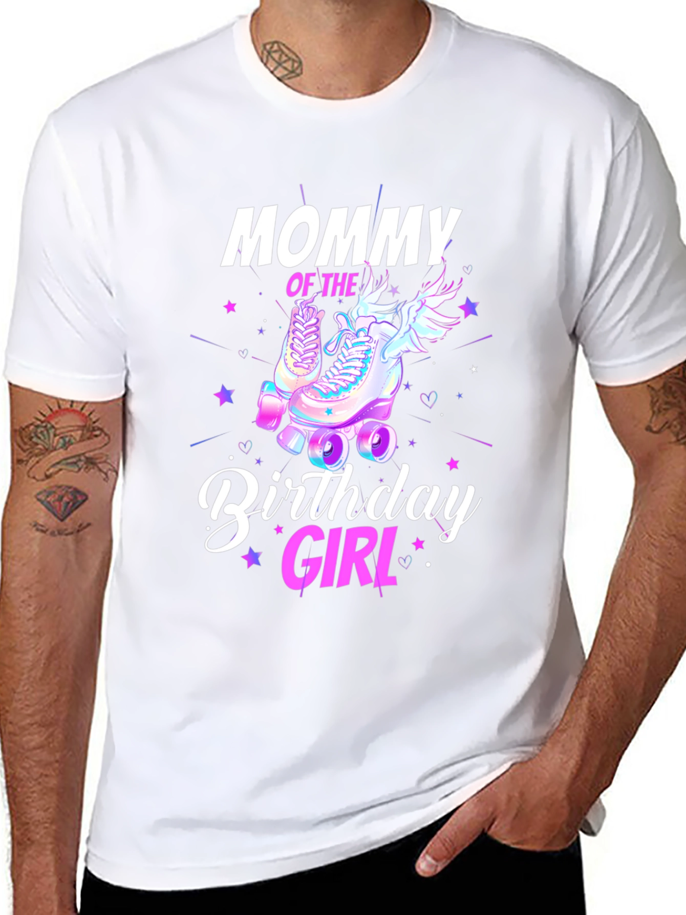 Mommy Birthday Girl T-Shirt - Roller Skate Design