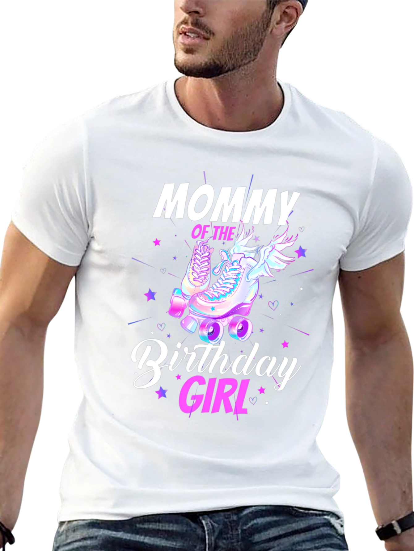 Mommy Birthday Girl T-Shirt - Roller Skate Design
