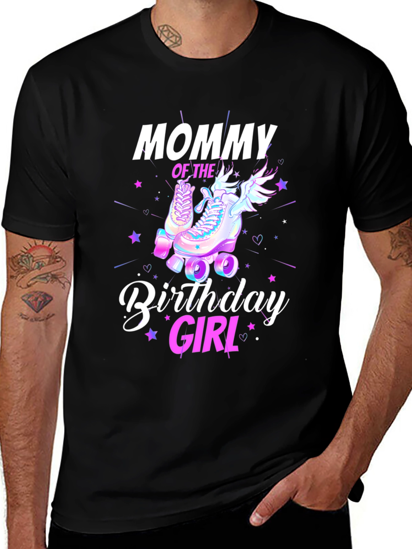 Mommy Birthday Girl T-Shirt - Roller Skate Design