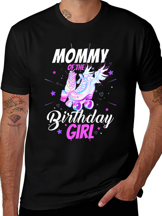Mommy Birthday Girl T-Shirt - Roller Skate Design
