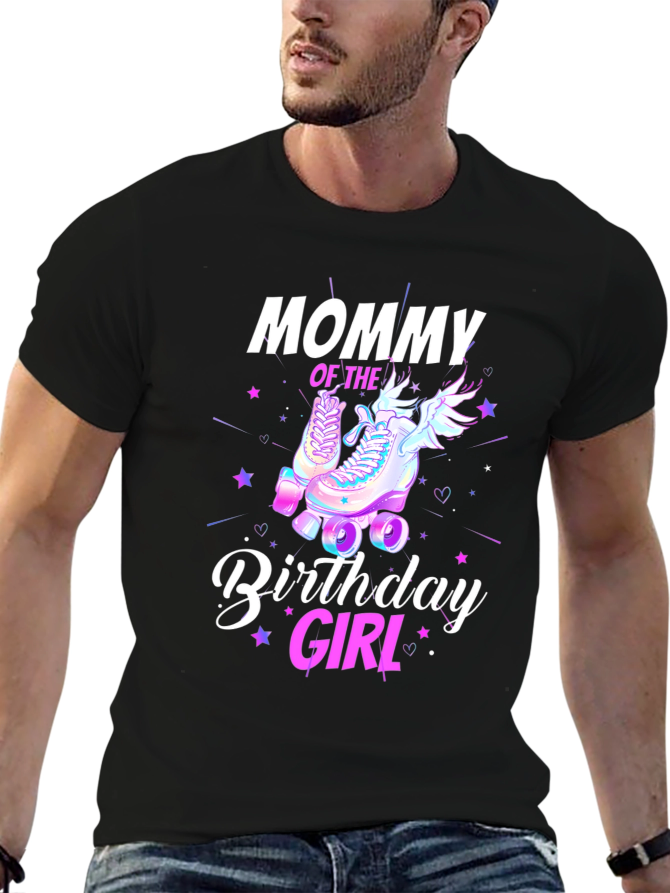 Mommy Birthday Girl T-Shirt - Roller Skate Design