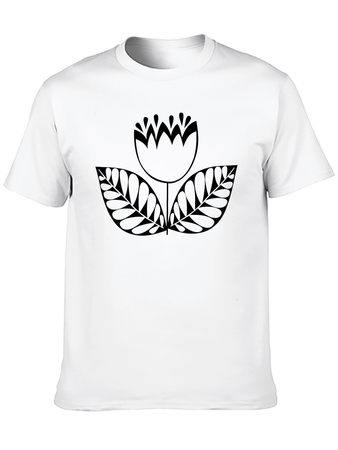 Black Floral Graphic Tee - Casual Style