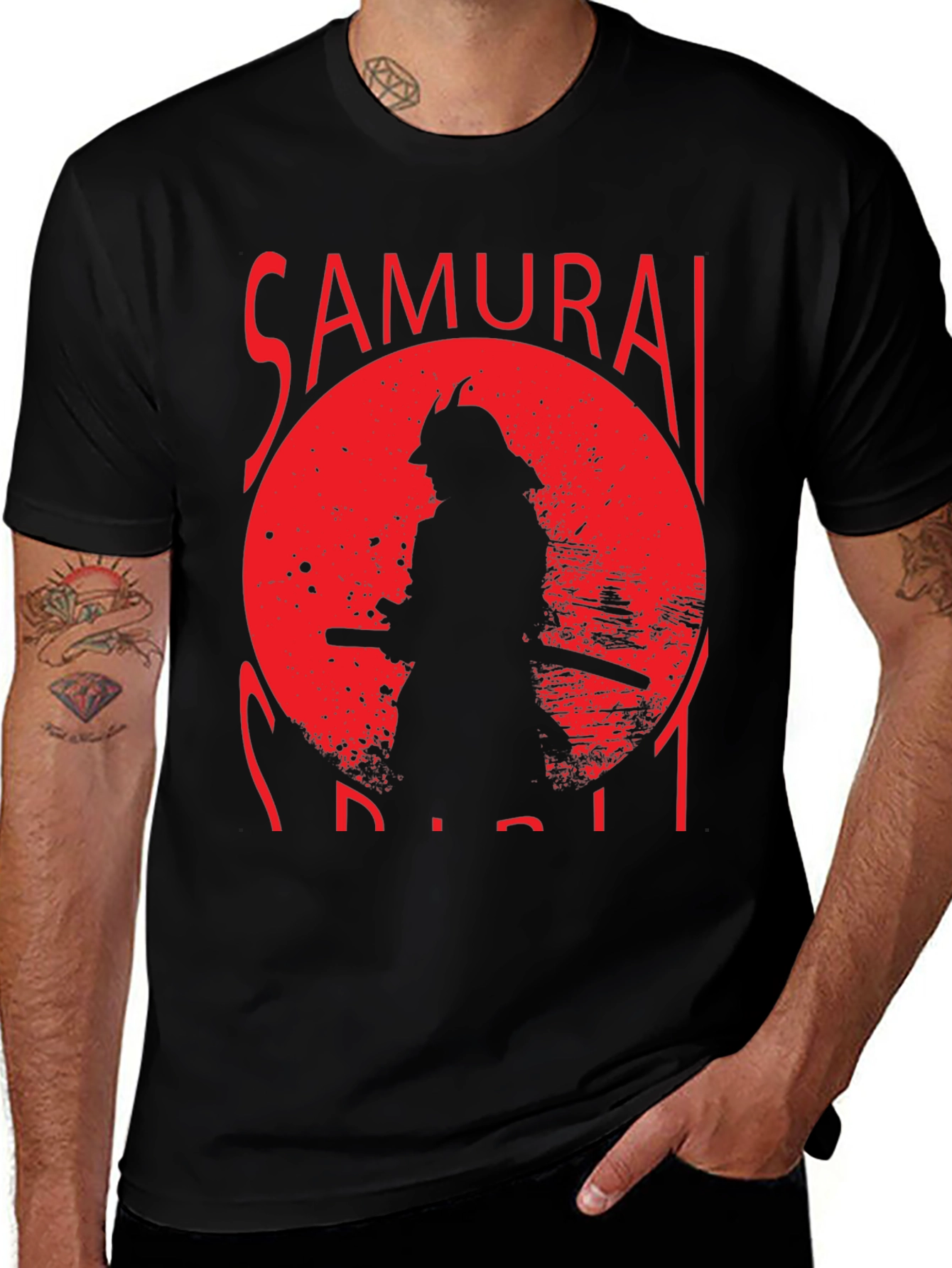 Samurai Spirit Black Graphic Tee