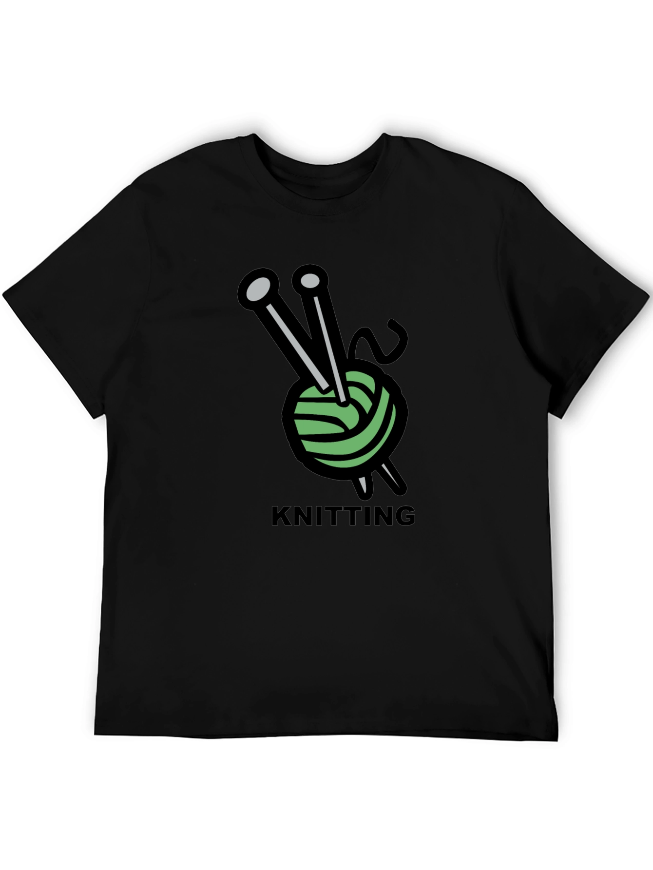 Knitting Hobby T-Shirt - Yarn and Needles Design